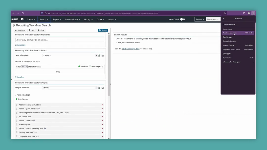 Step #26: Click 'Web Developer Tools' from the 'More tools' submenu.
