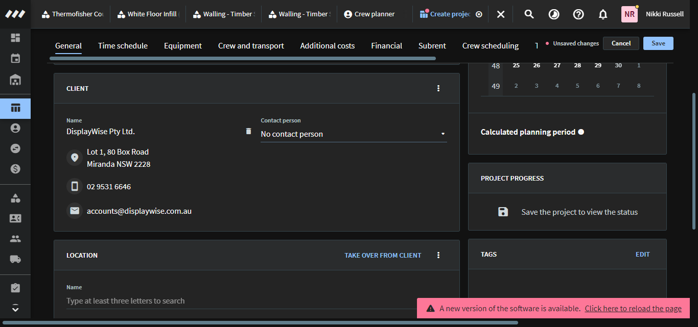 Step #13: Please include your contact person that you are directly working with for this project. Click on "No contact person" and select from the menu.