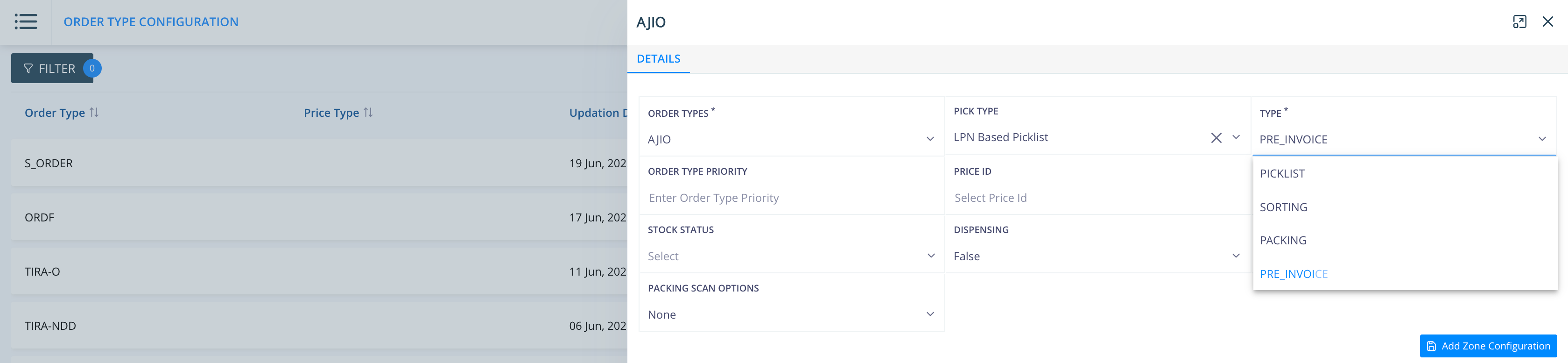 Step #25: Choose the TYPE as "PRE_INVOICE".