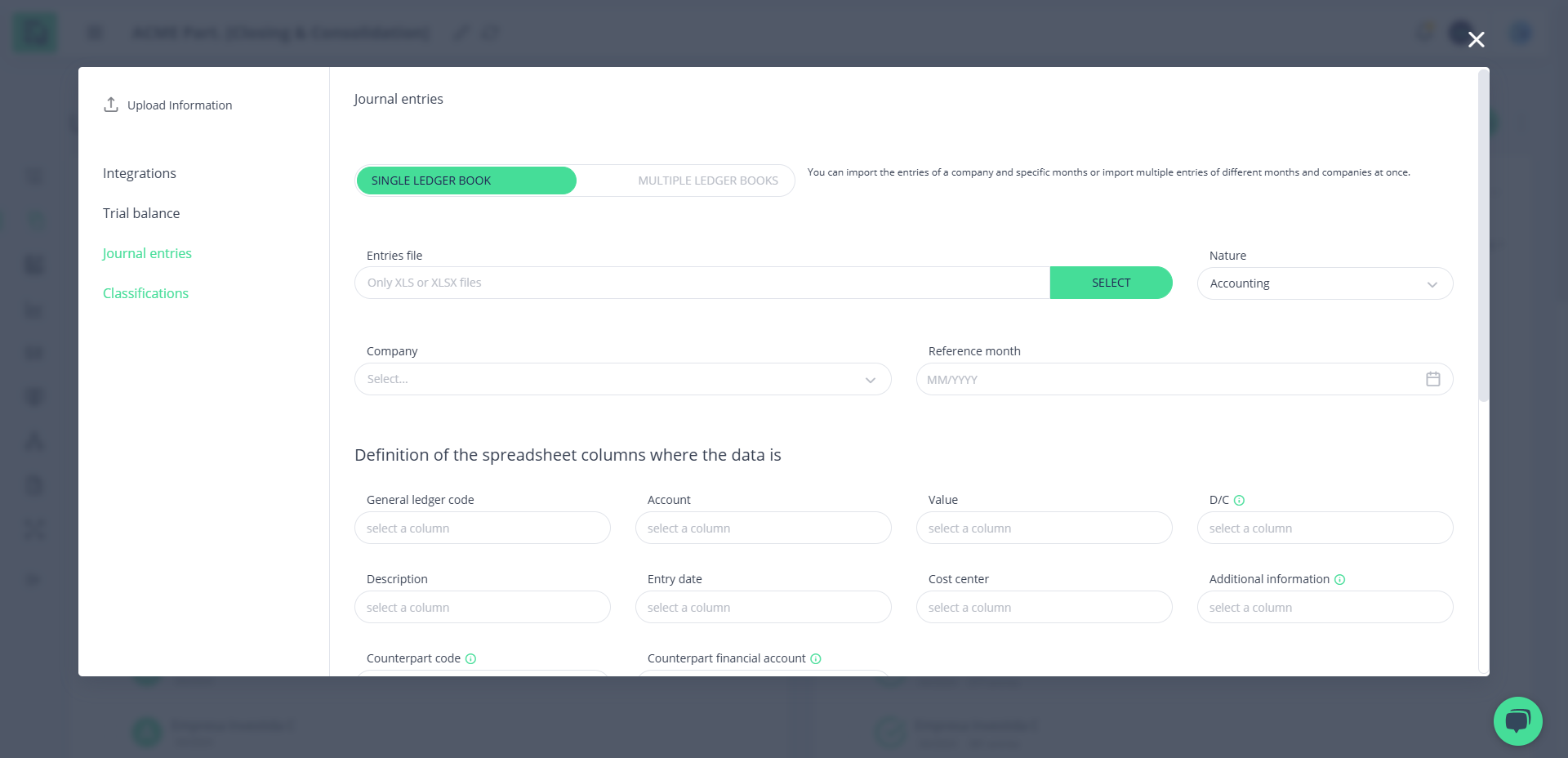 Step #5: Modal de Upload de Informações - Classificações