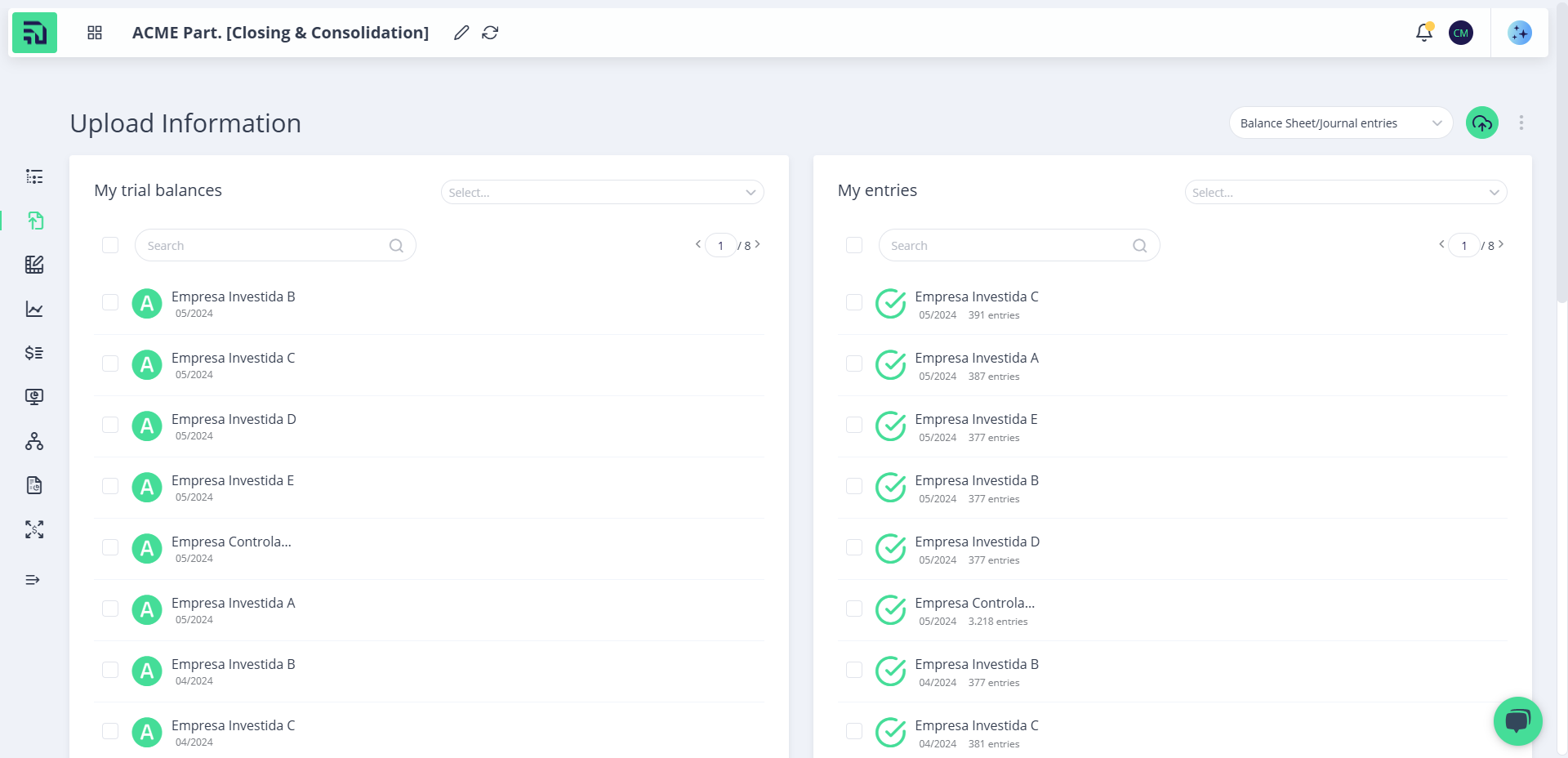 Step #1: Tela de Upload de Informações