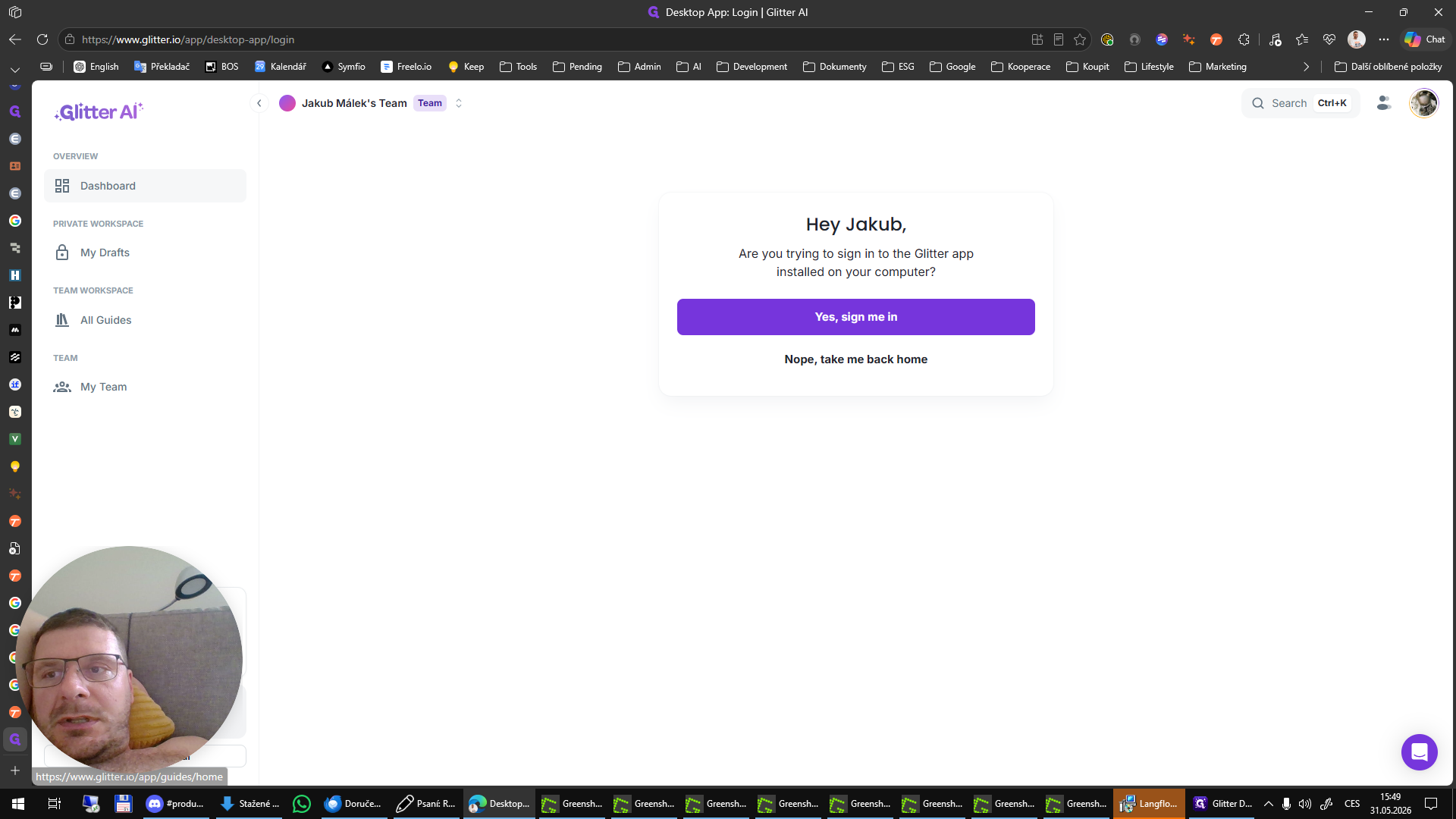 Step #3: Klikněte na Dashboard pro přechod na hlavní nástěnku s vašimi projekty.
