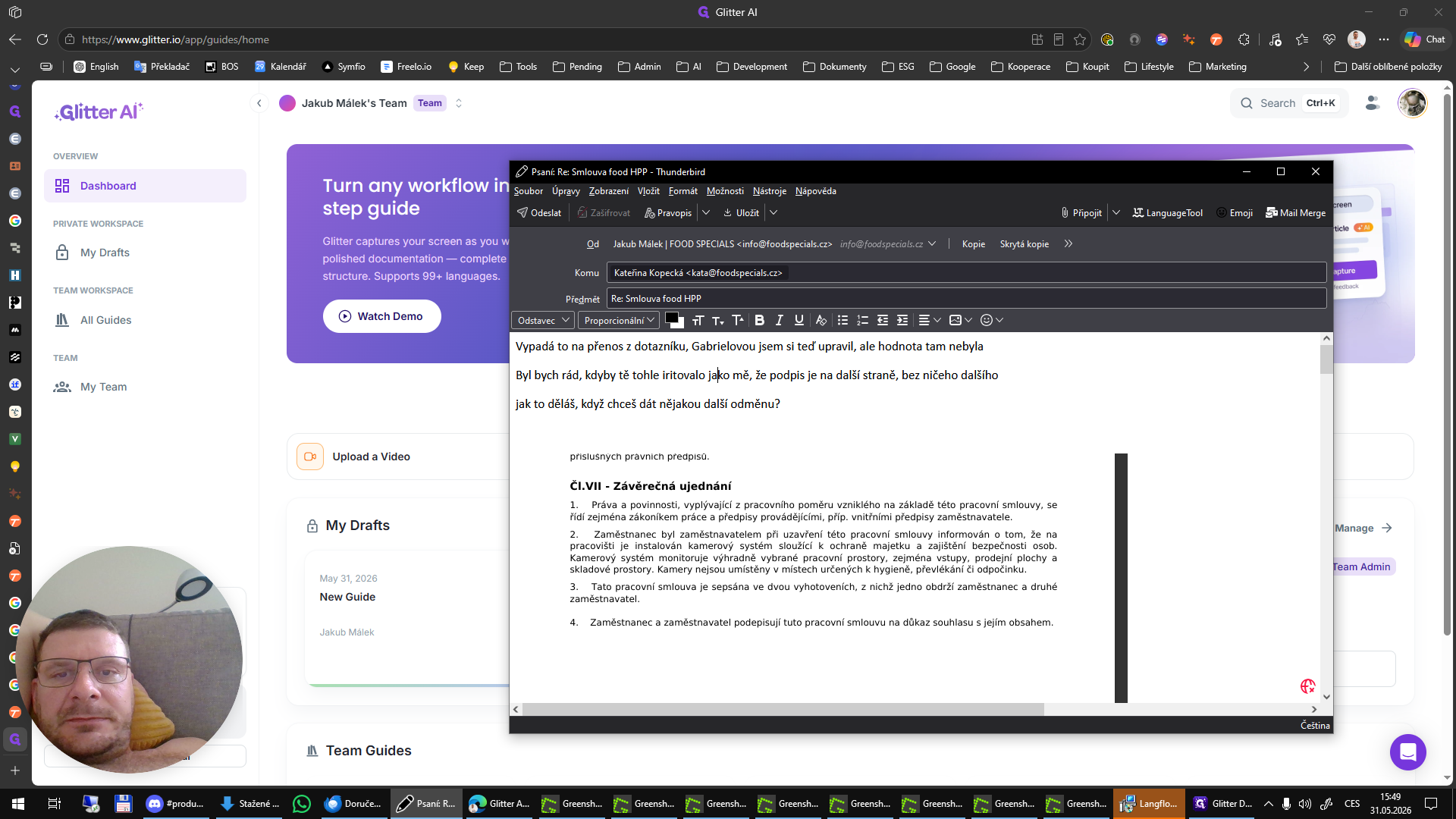 Step #6: Klikněte do těla e-mailu a upravte text zprávy podle vlastní potřeby.