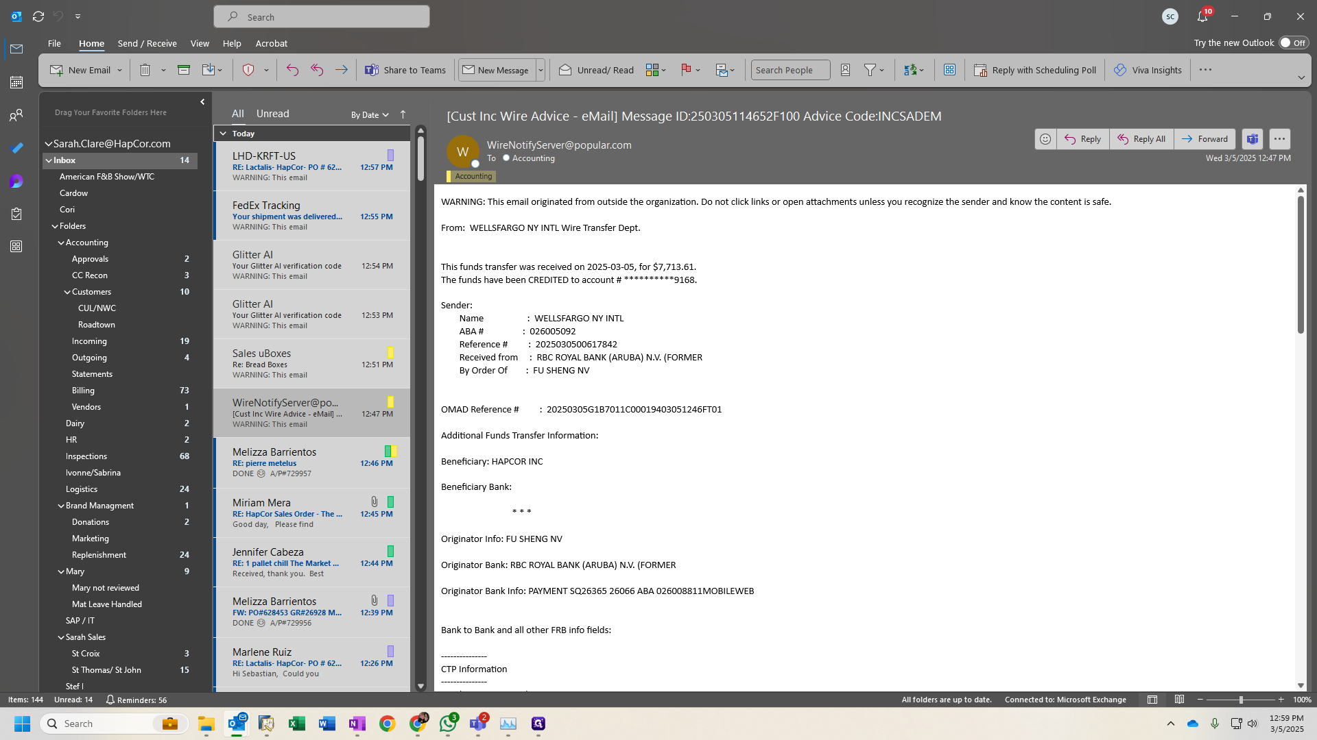 Step #1: In your Outlook Email you will have an incoming payment notification