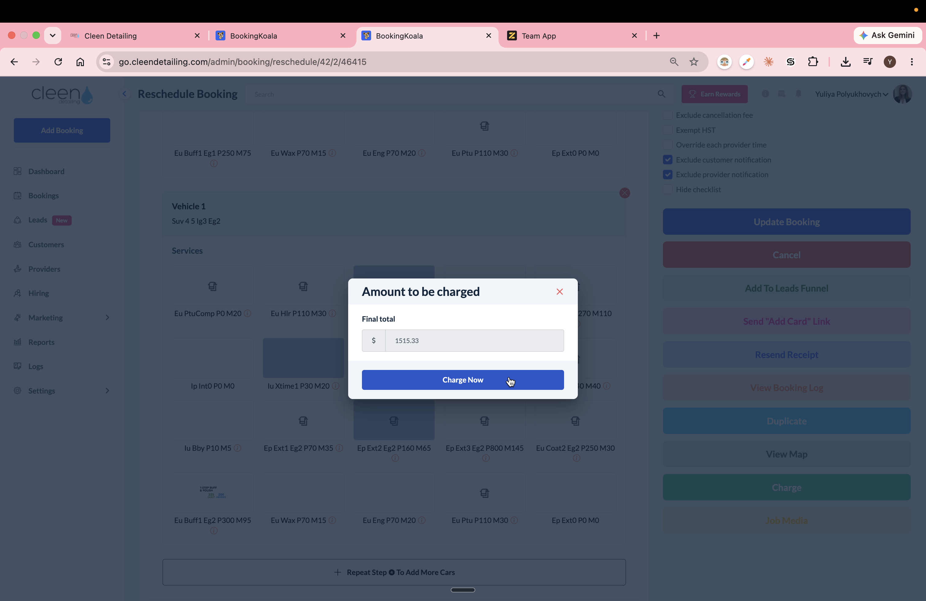 Step #10: Click Charge Now to process the payment.