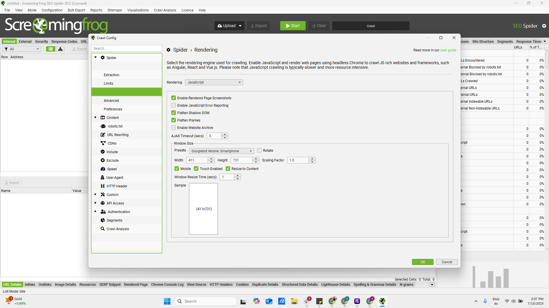 Step #4: Click here on Rendering