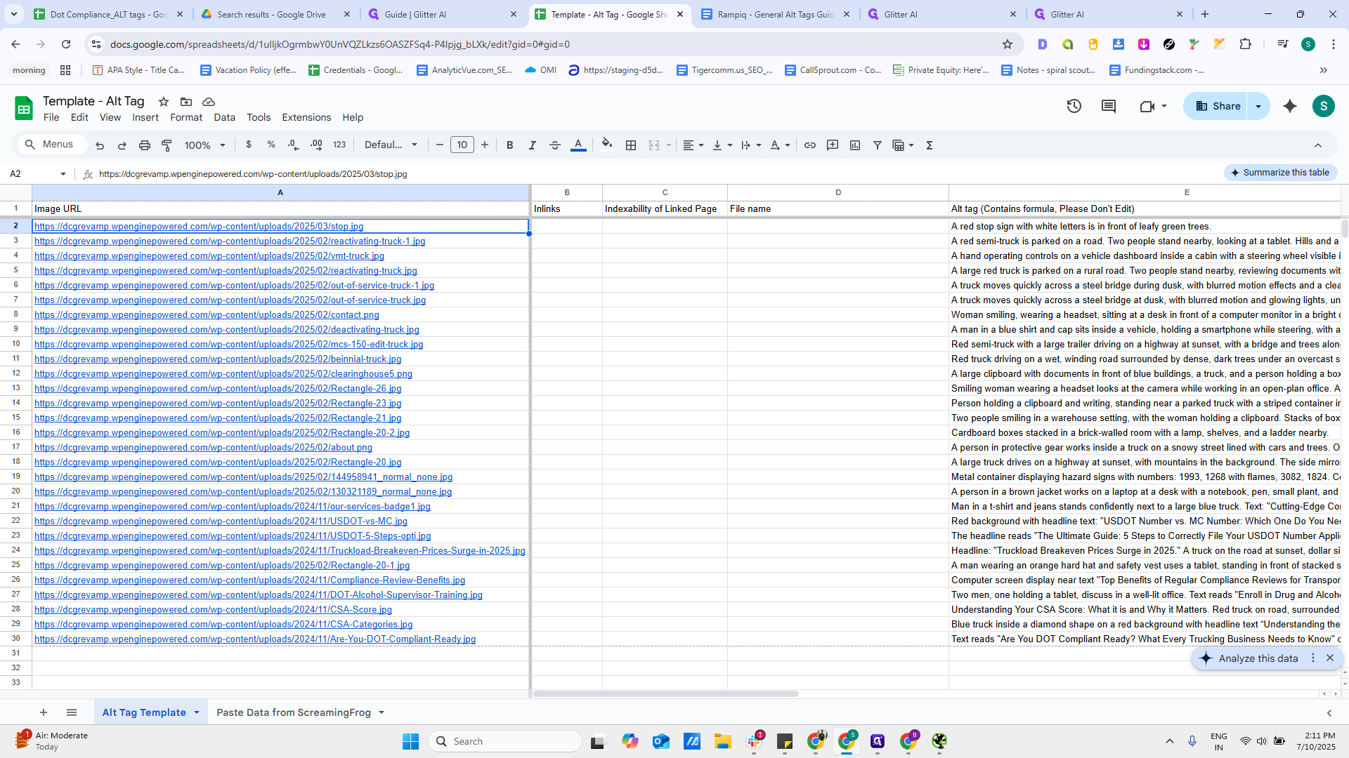 Step #45: Click on "parked on a road"