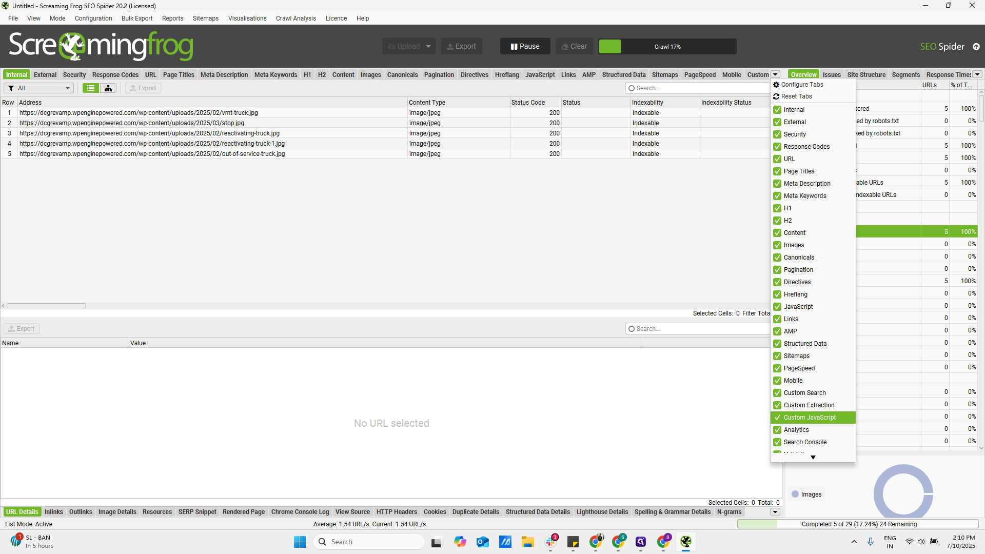 Step #36: Click on "✓ Custom JavaScript"