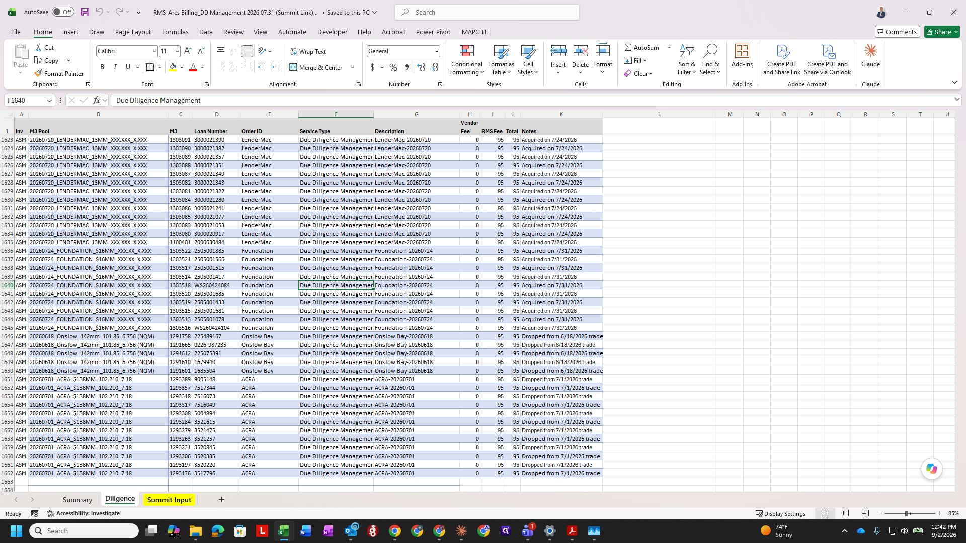 Step #3: Click on the Summit Input tab to access the raw data entry sheet.