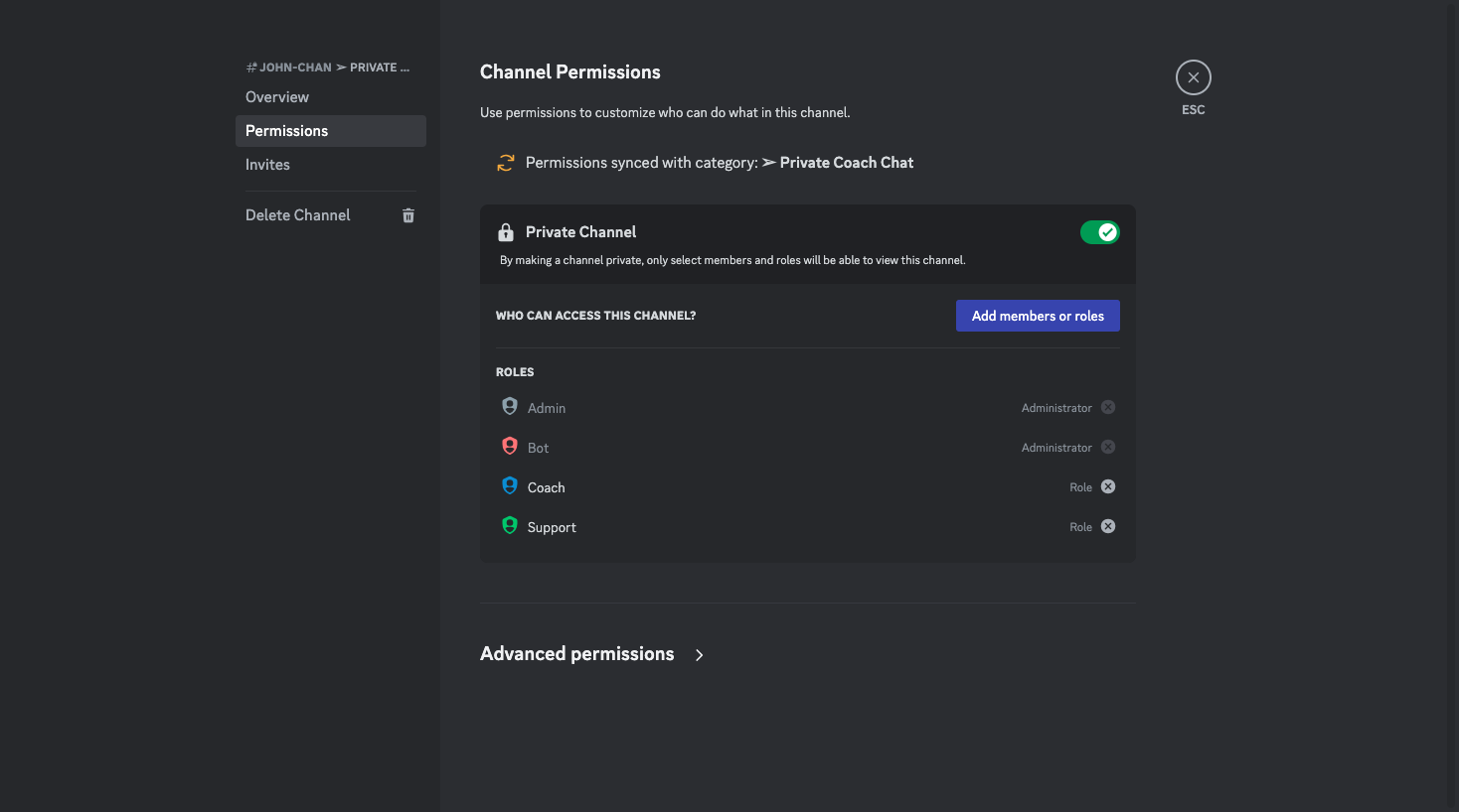 Step #15: Click on "Add members or roles"