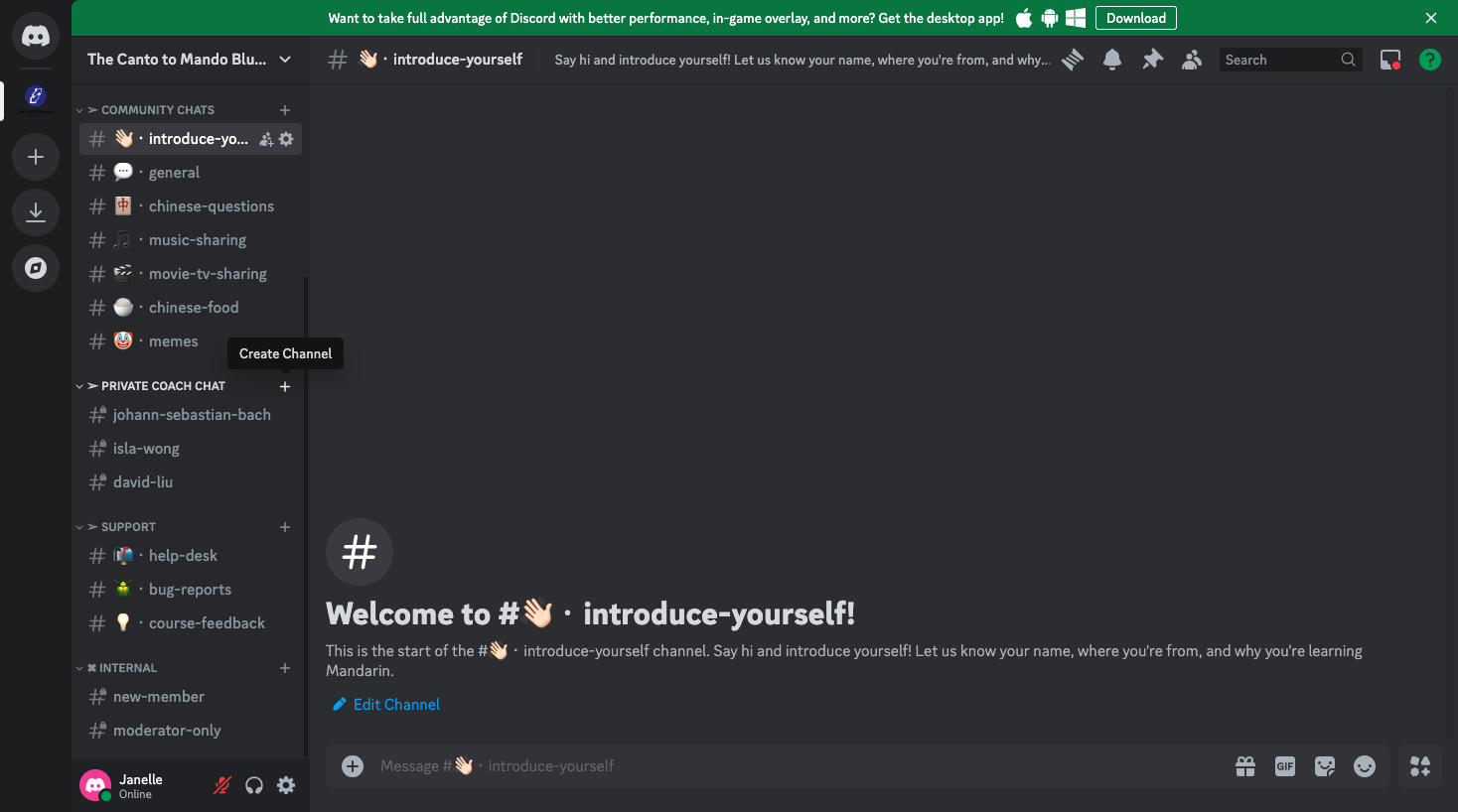 Step #9: Click on "+" next to "private coach chat"