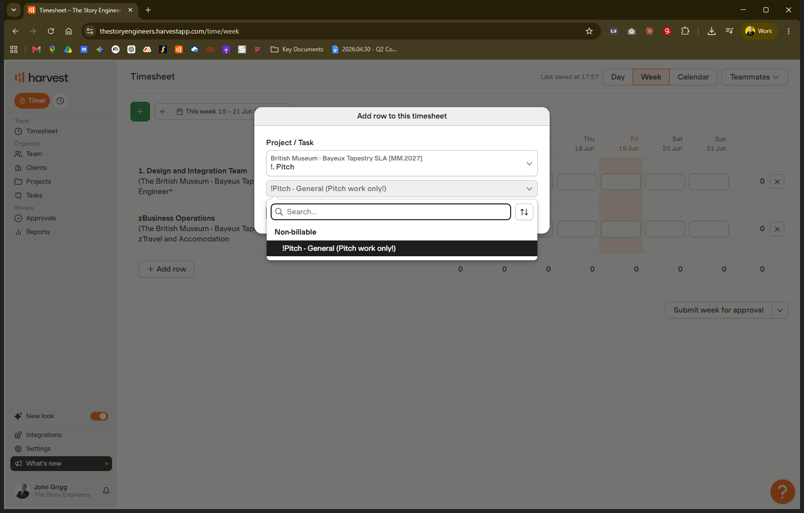 Step #14: Select !Pitch - General as the role.