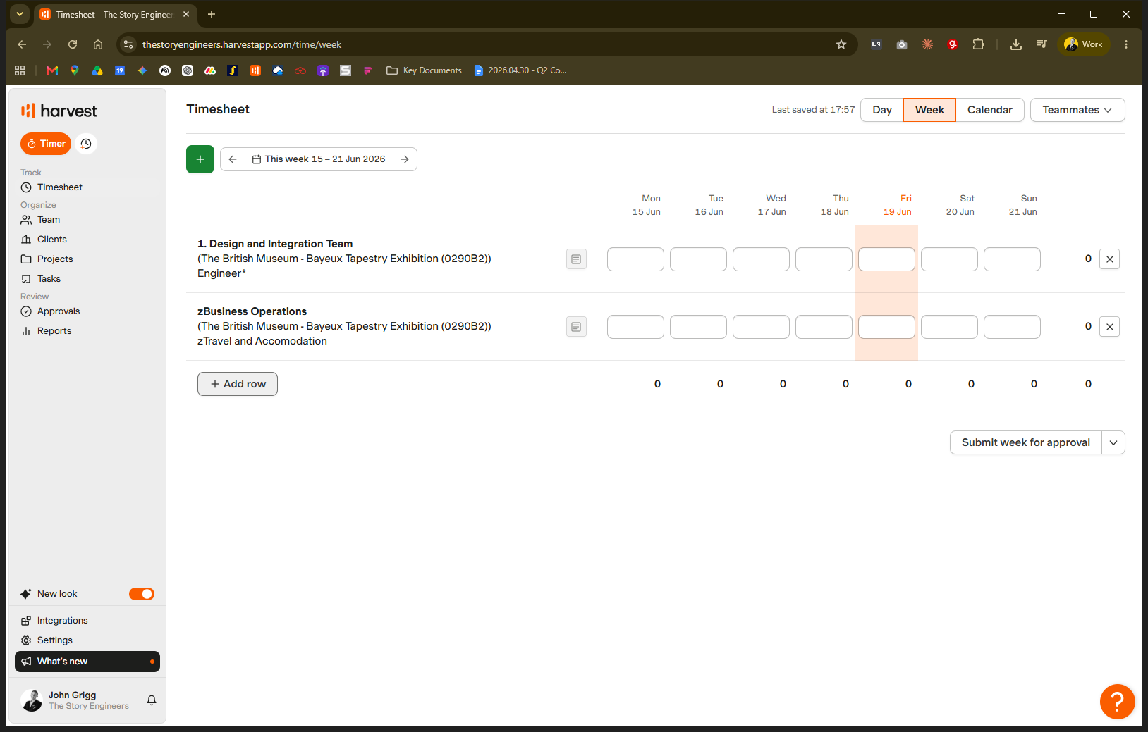 Step #11: Click + Add row.