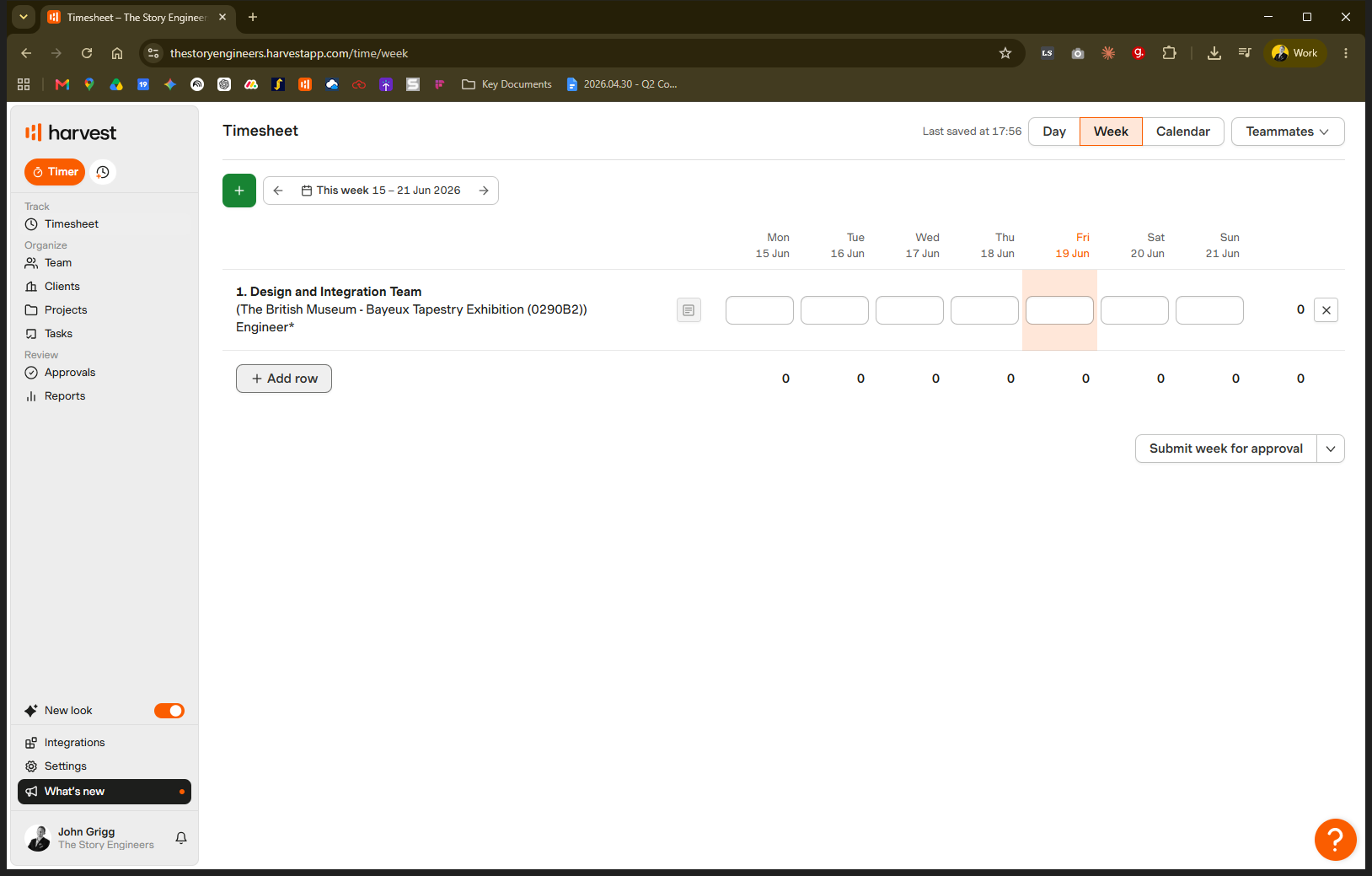 Step #7: Click + Add row.