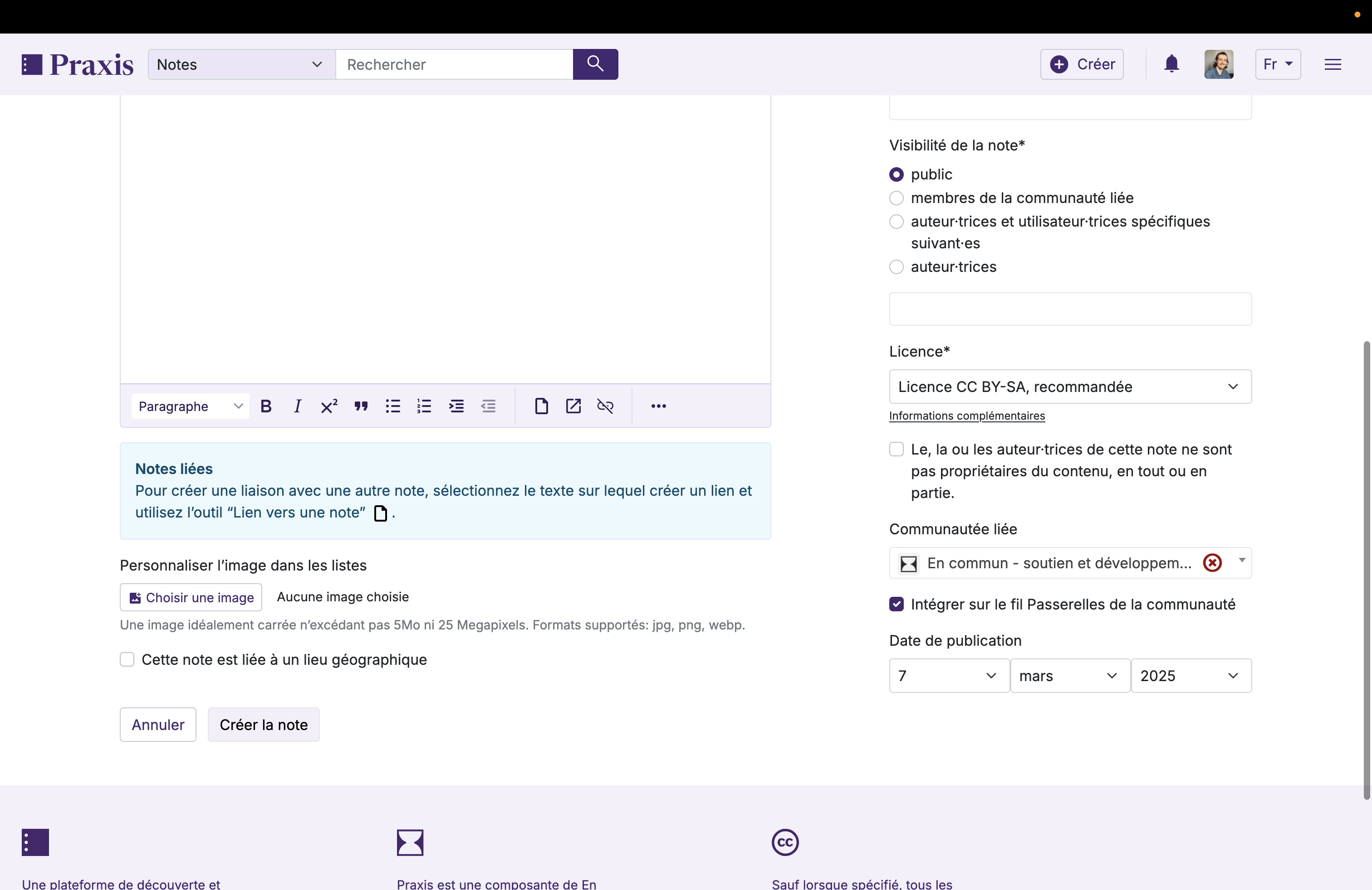 Step #17: Cliquez sur "Créer la note"
