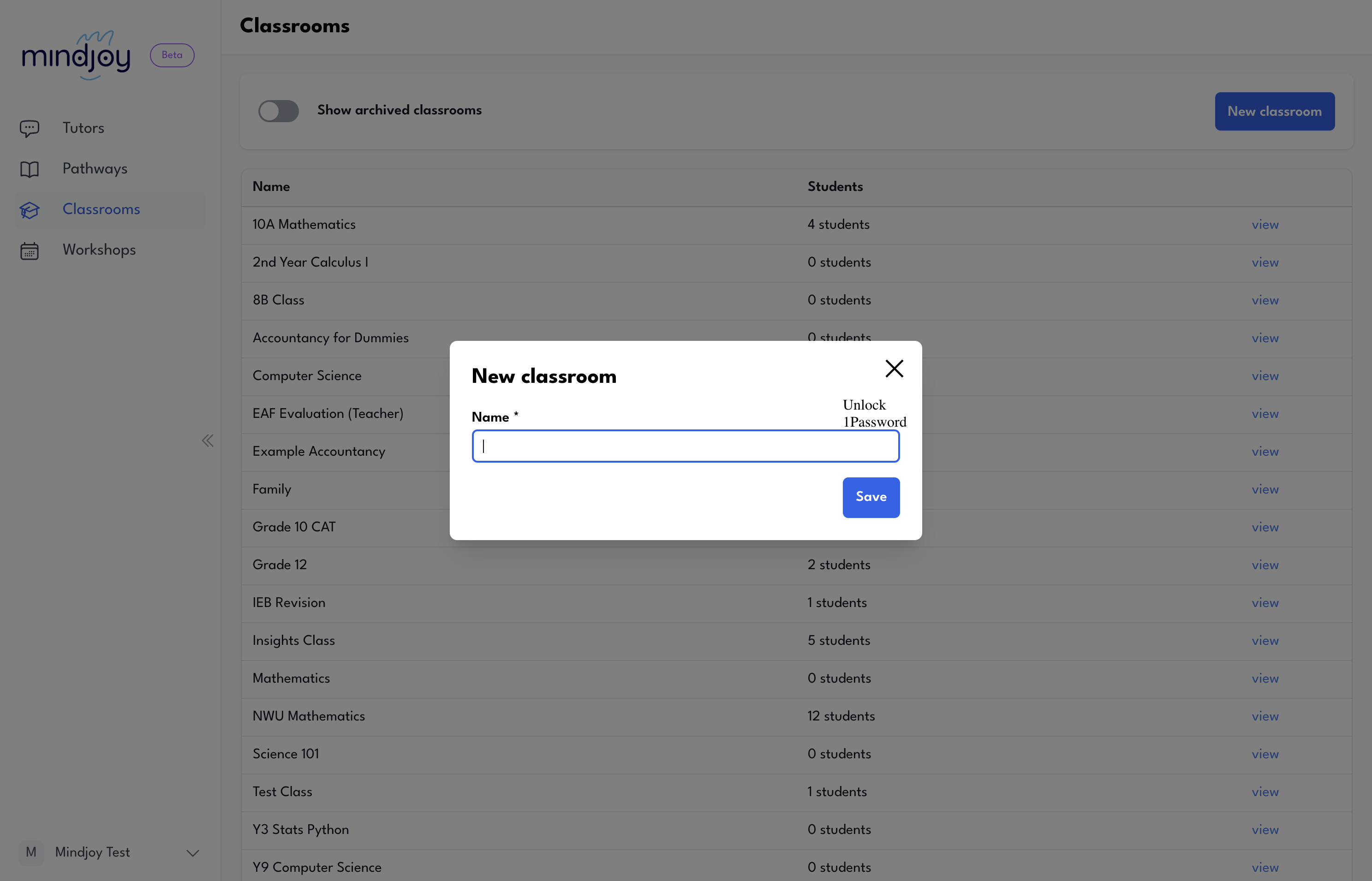 Step #3: Give the classroom a name