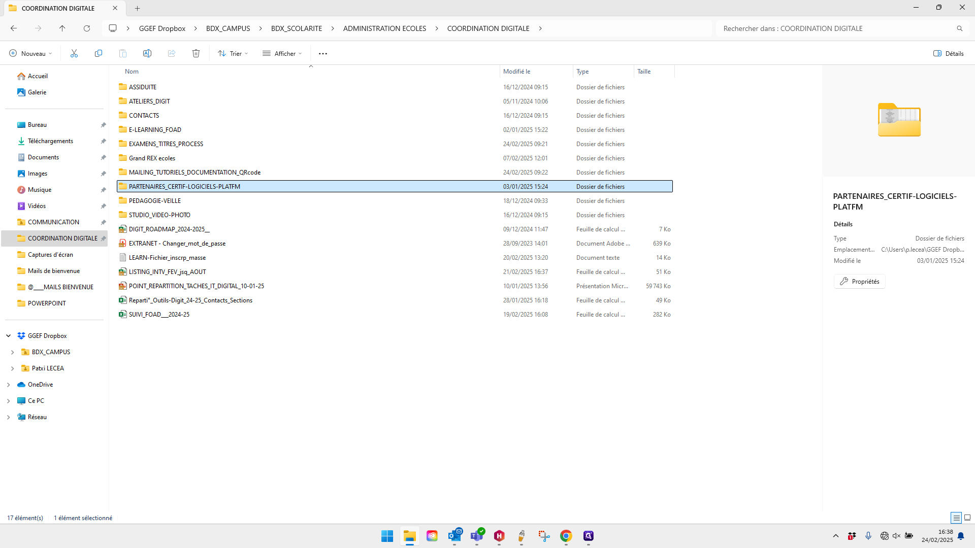 Step #3: Double-cliquez sur "PARTENAIRES_CERTIF - LOGICIELS - PLATFM"