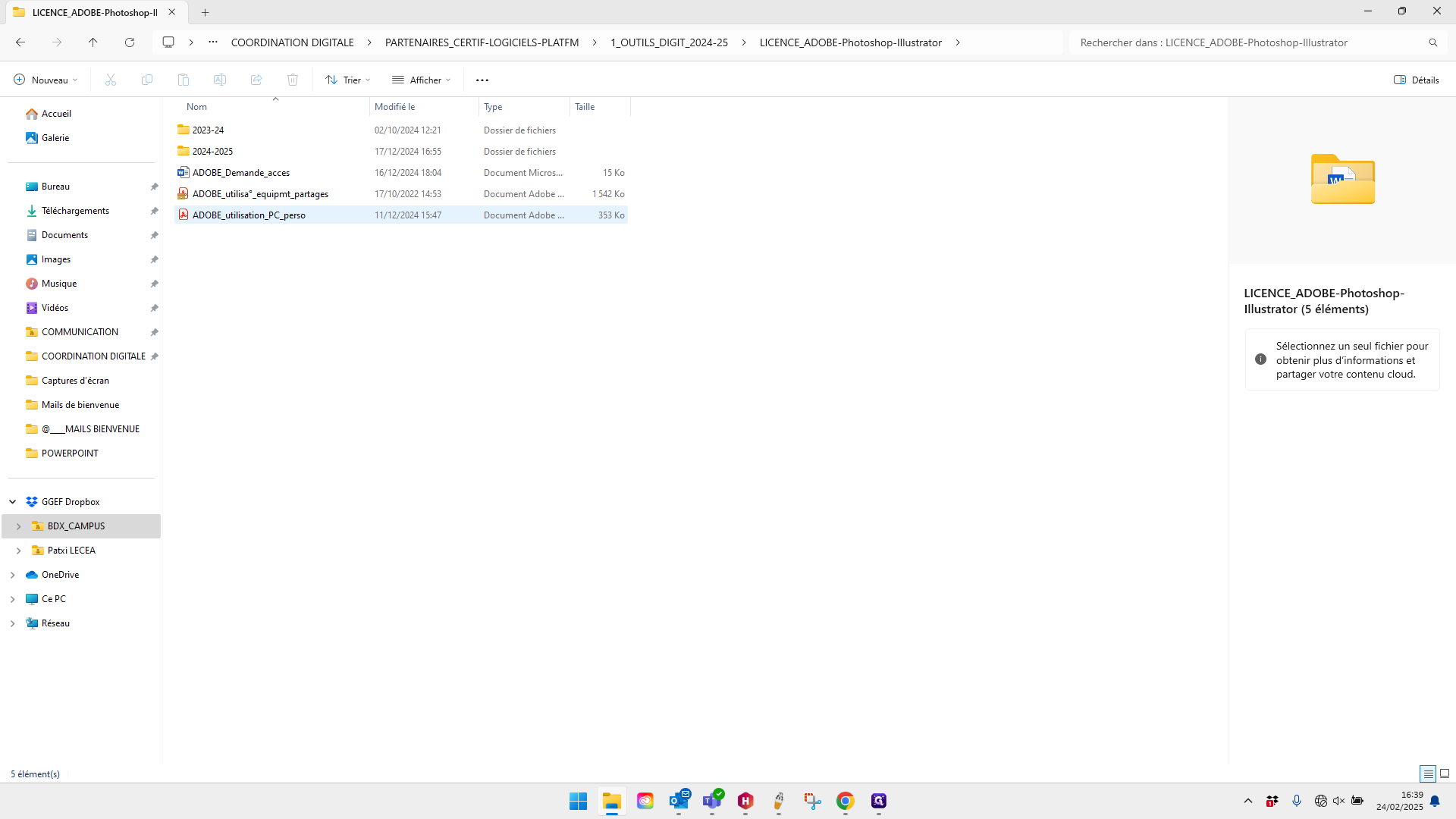 Step #6: Cliquez sur "ADOBE utilisation_PC_perso"