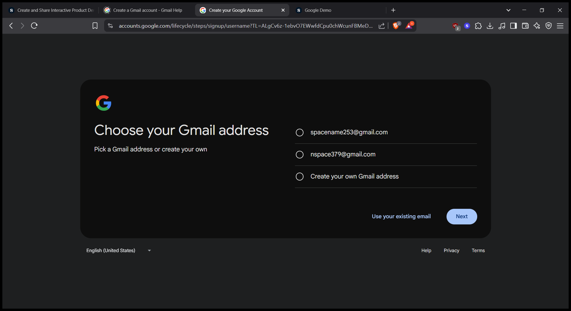 Step #13: Click on "nspace379@gmail.com"