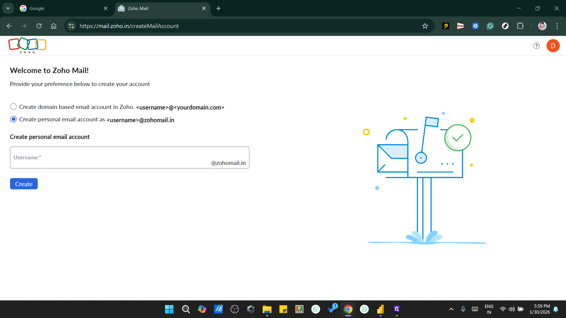 Step #11: Click on "Username *"