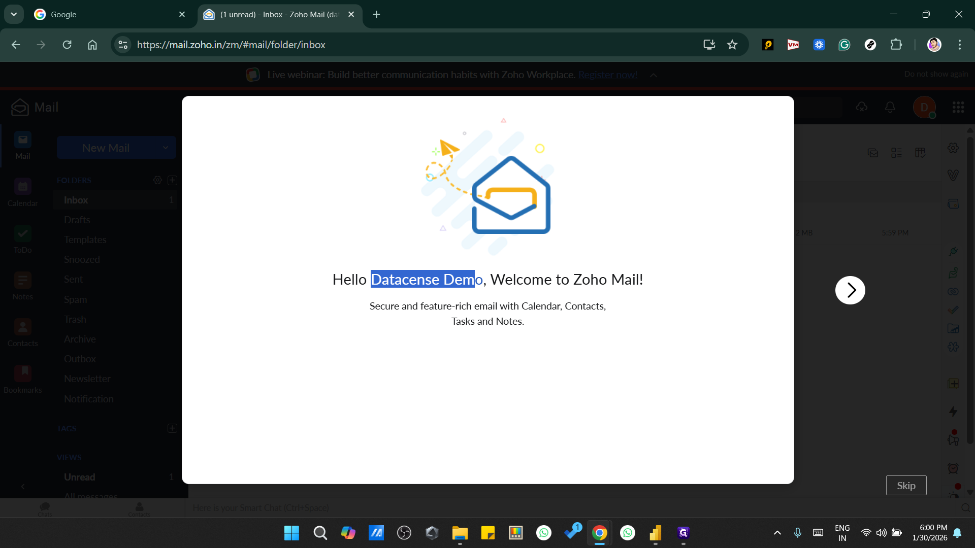 Step #17: Click on ">"