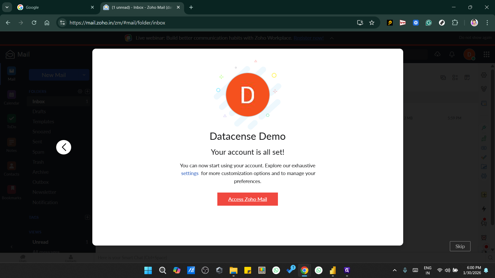 Step #18: Click on "Skip"