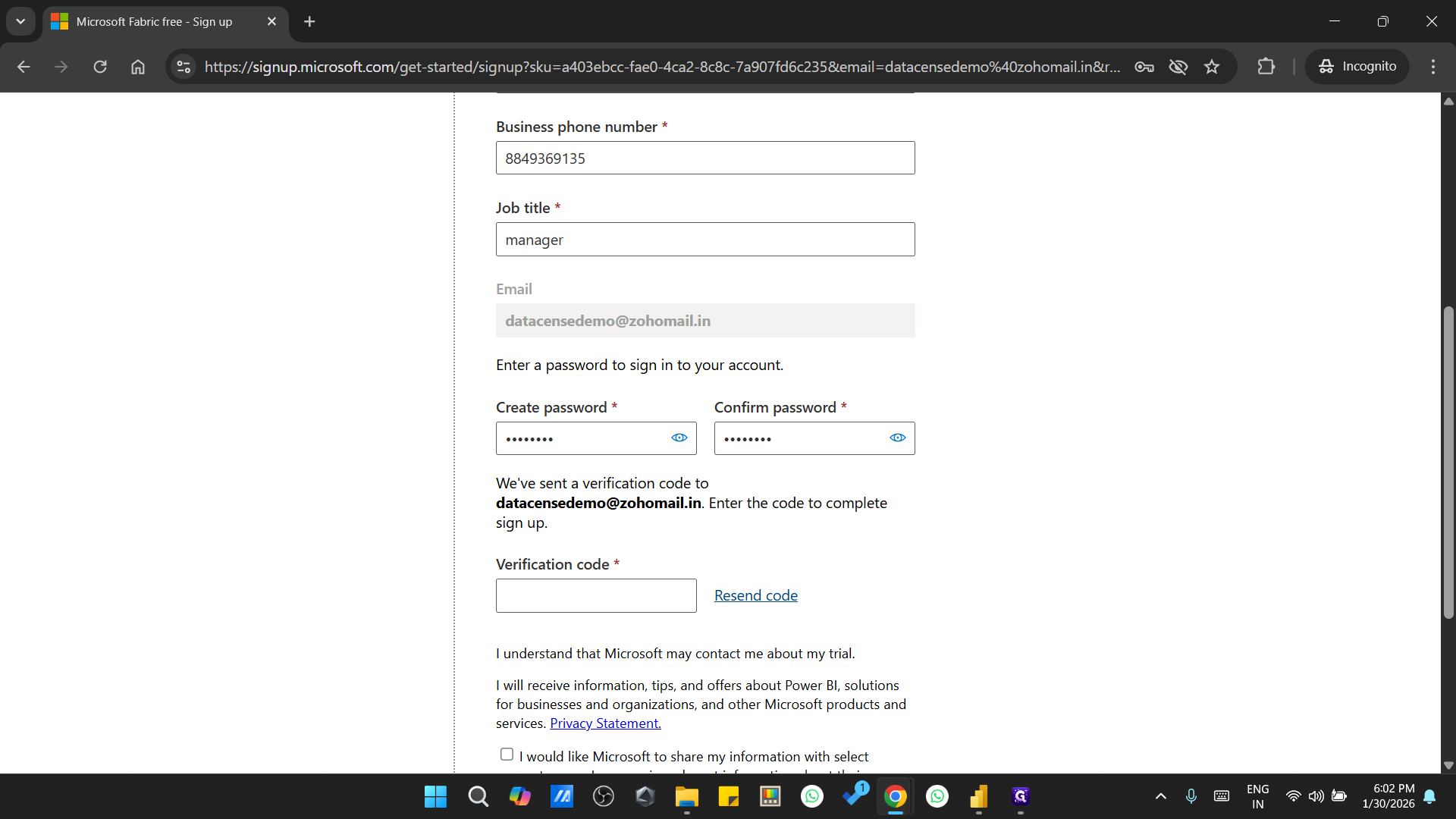 Step #36: Click on "Resend code"