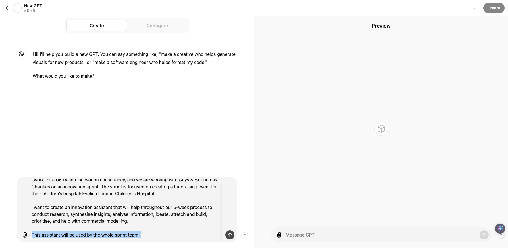 Step #8: Click submit when you're happy with your initial message (you can edit this all later so don't stress)