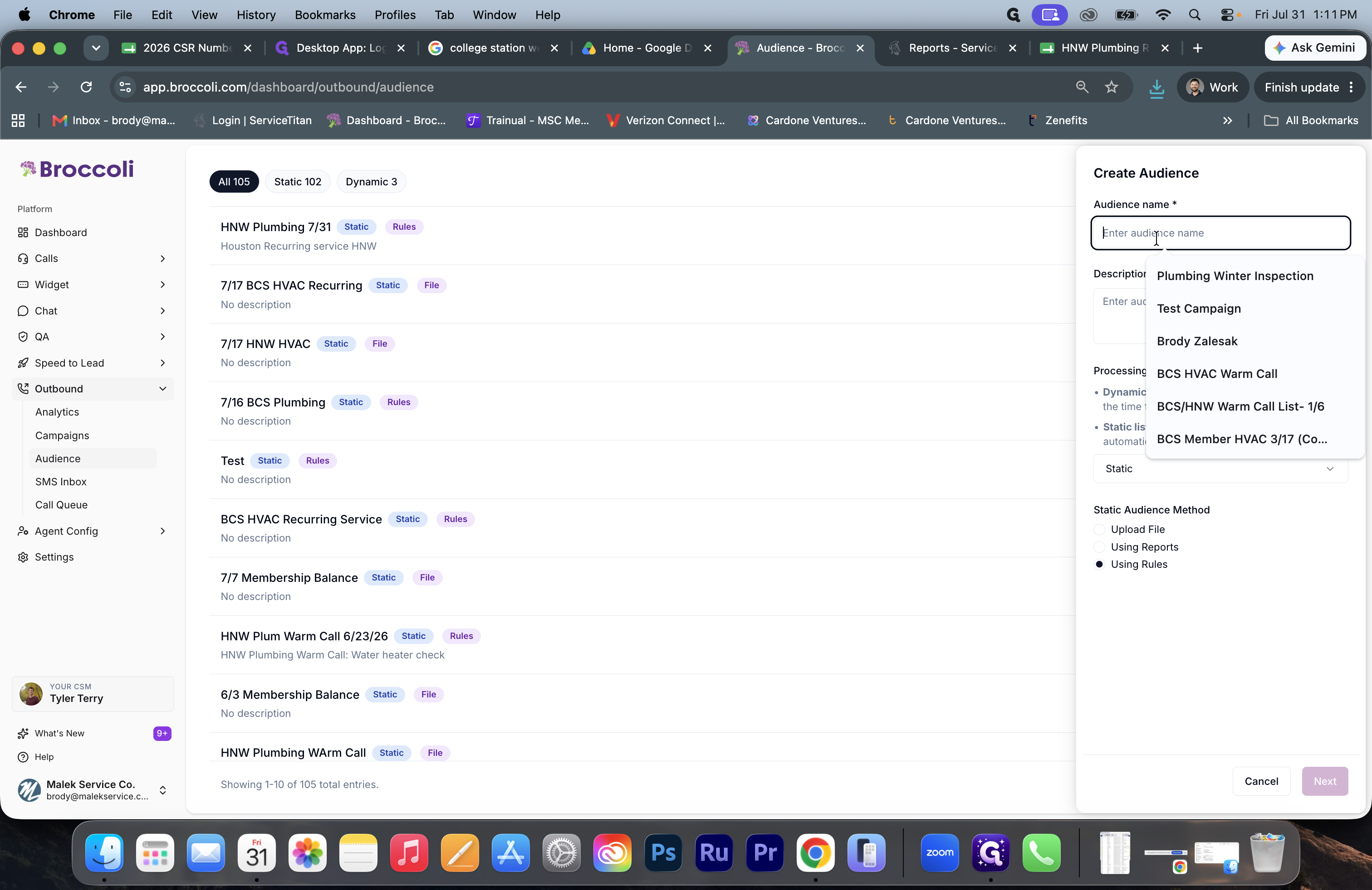 Step #17: Click the Enter audience name field.