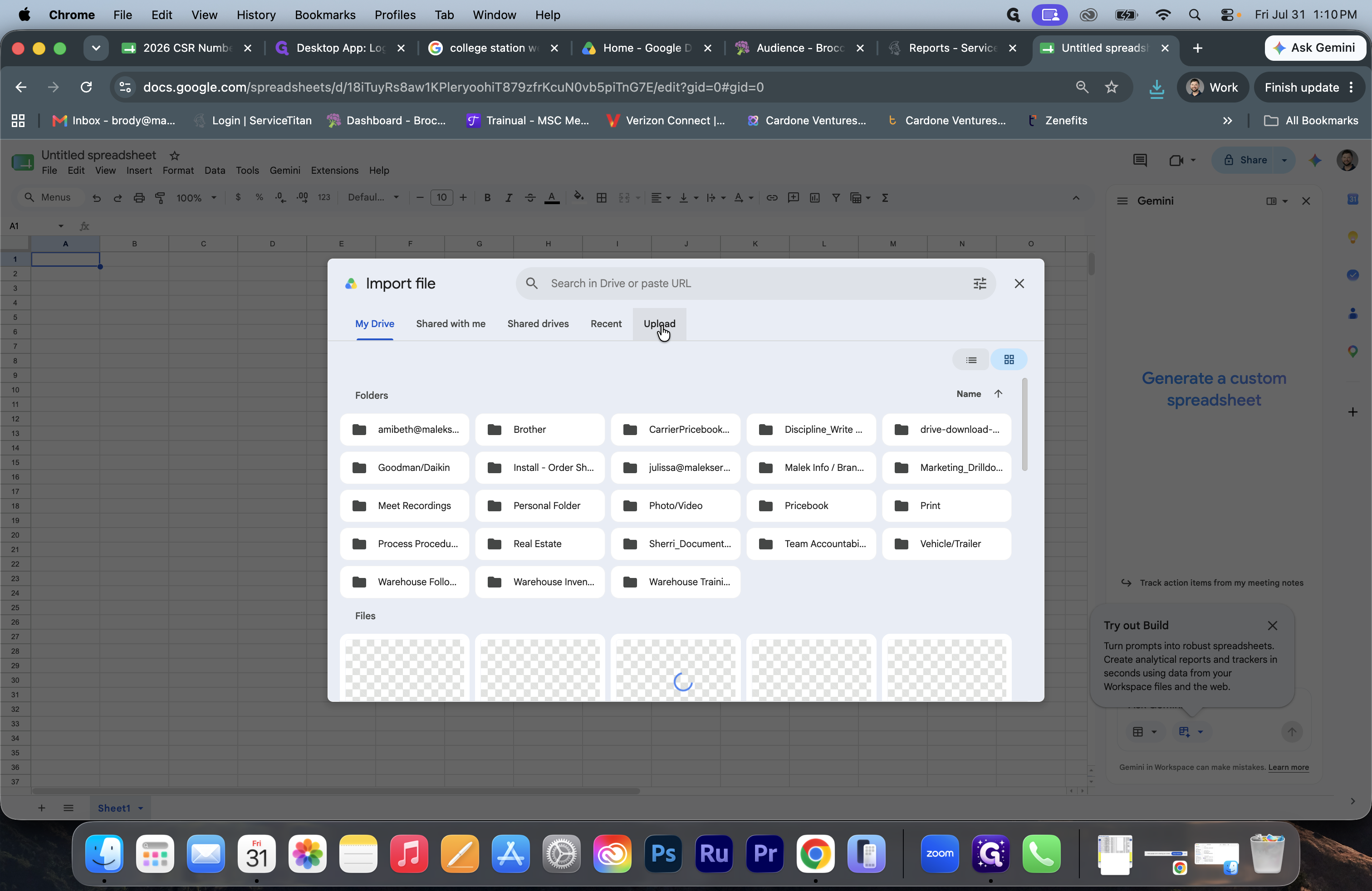 Step #7: Navigate to the Upload tab in the import window.