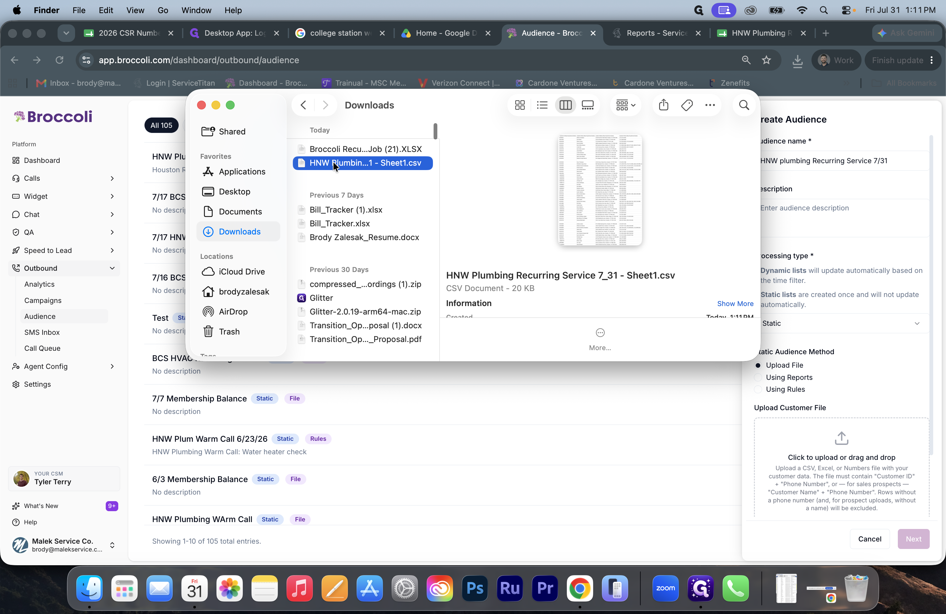 Step #20: Drag and drop your cleaned CSV file into the upload zone.