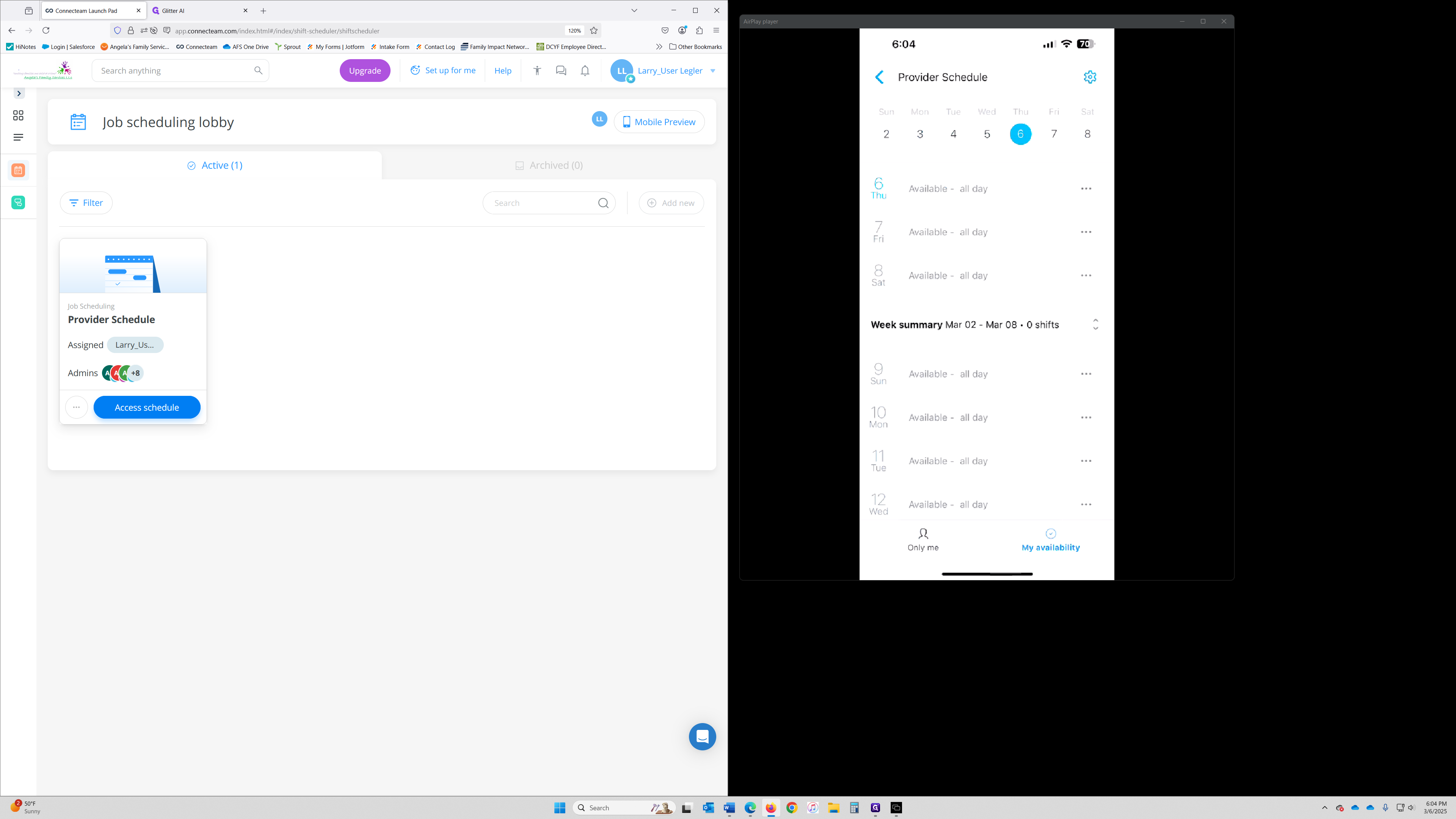 Step #8: Click on "Access schedule"
