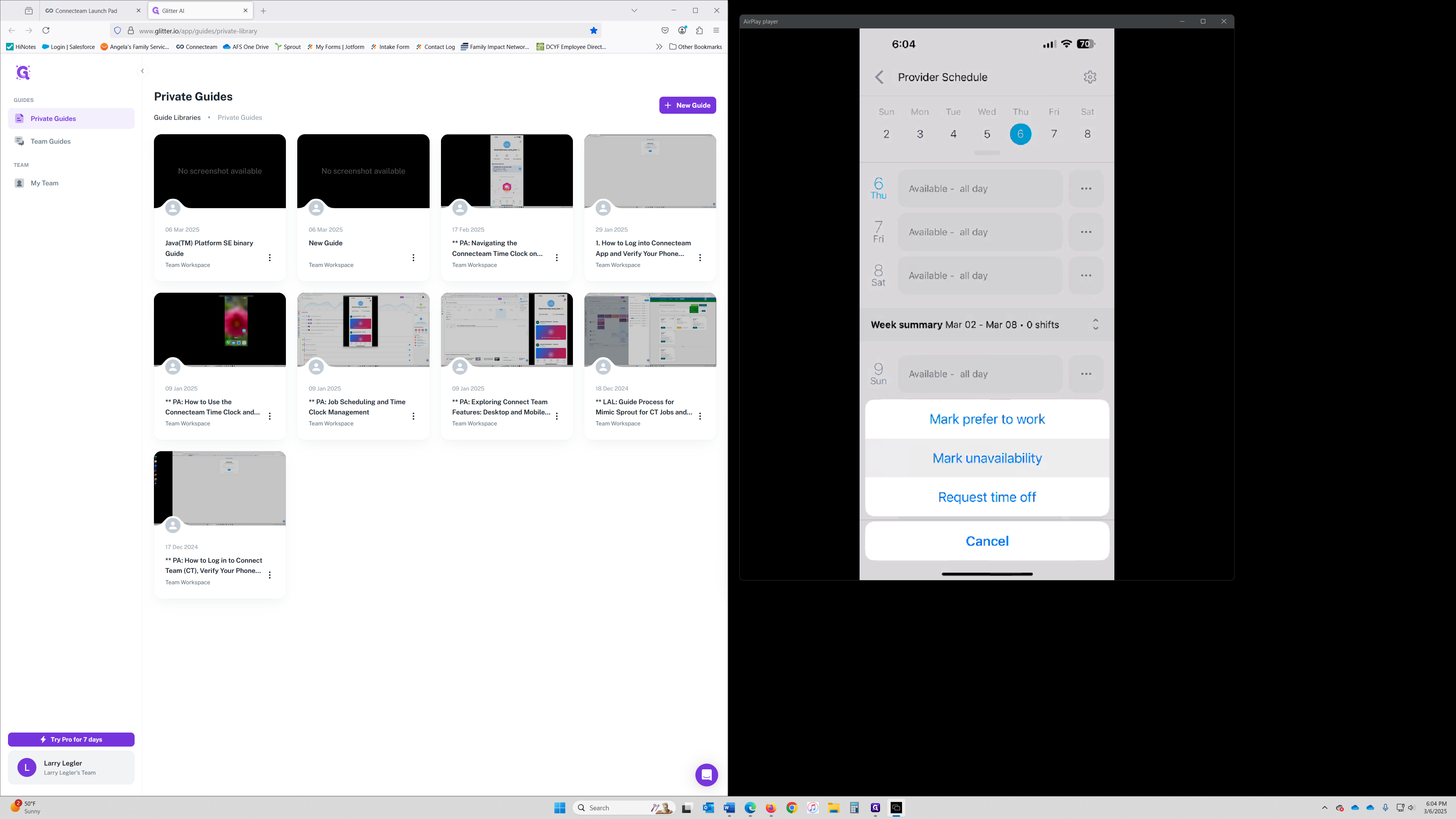 Step #6: Click on "Mark unavailability"