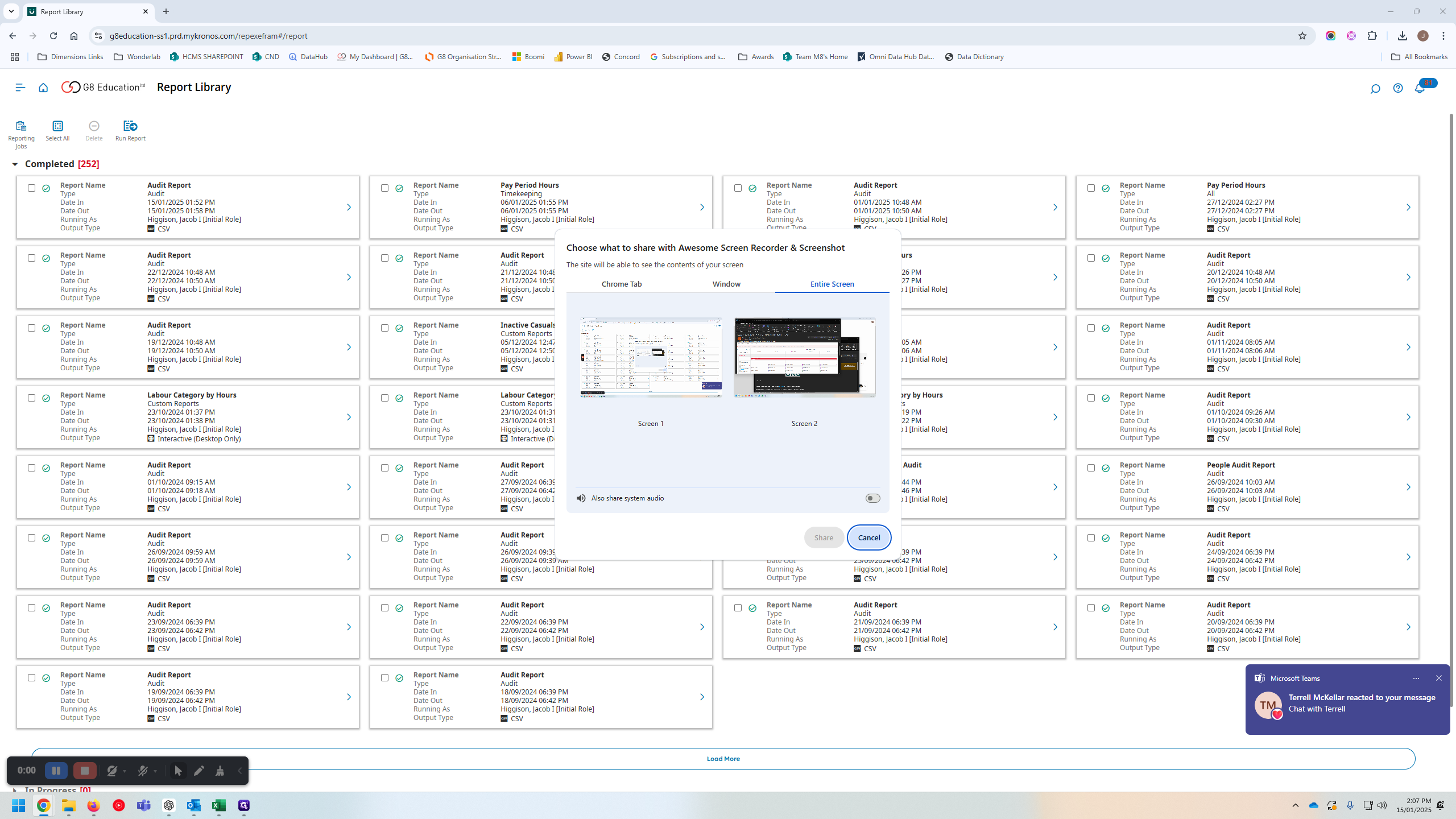 Step #16: Click on "Entire Screen"