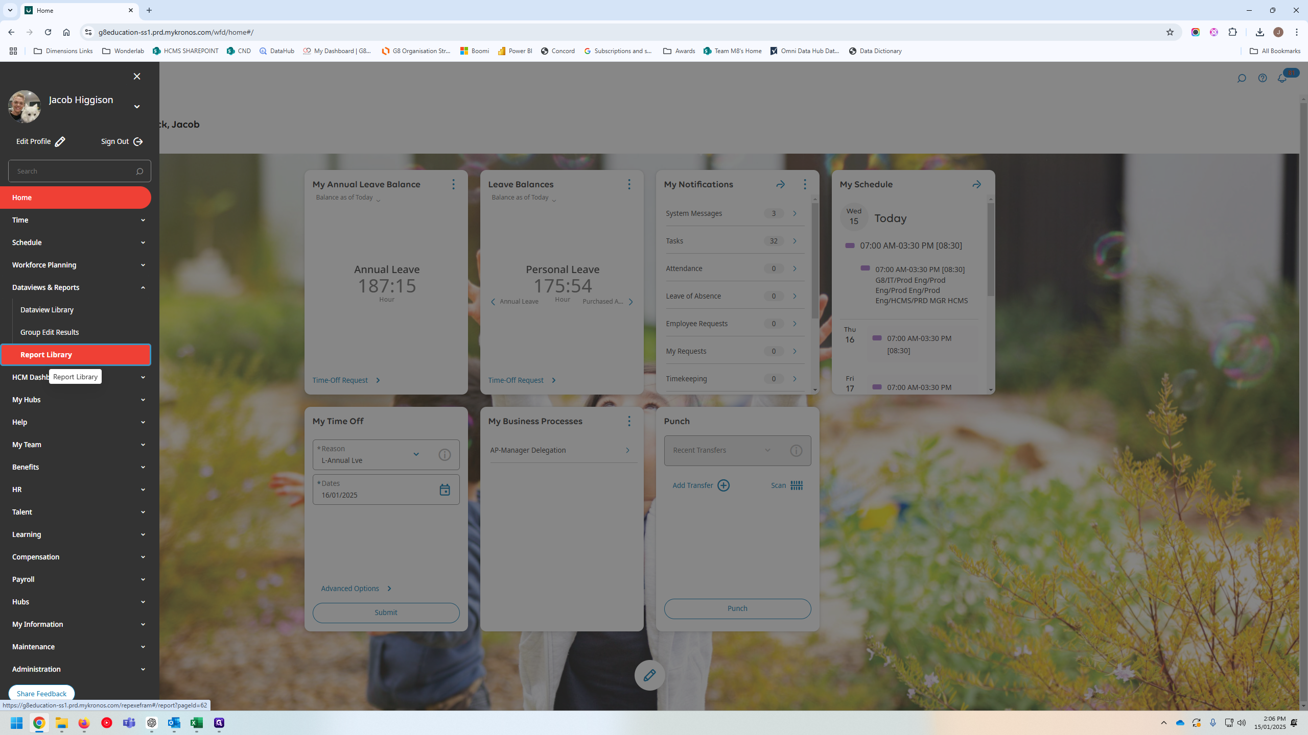 Step #3: Click on "Report Library"