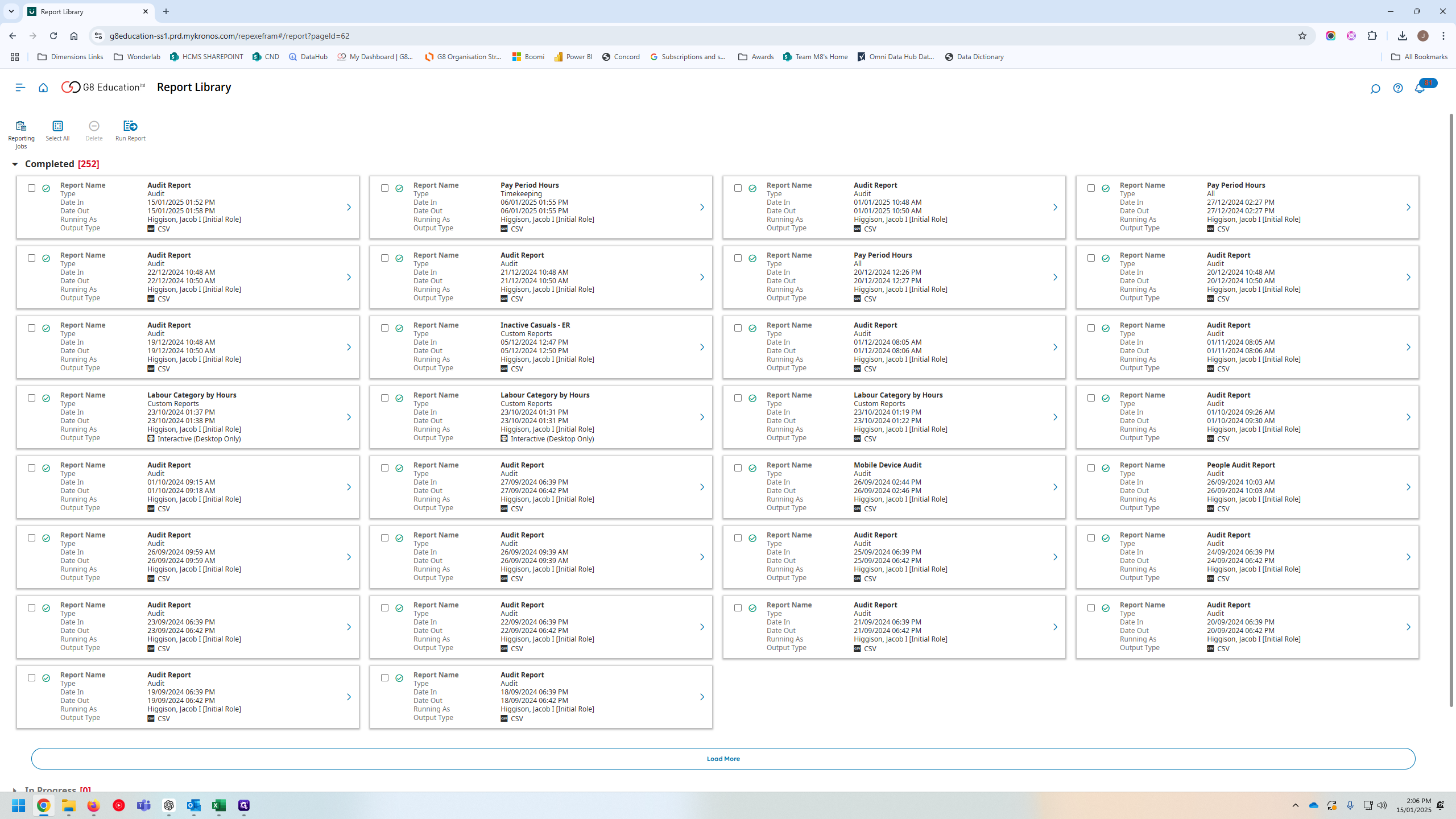 Step #4: Click on "Reporting Jobs"