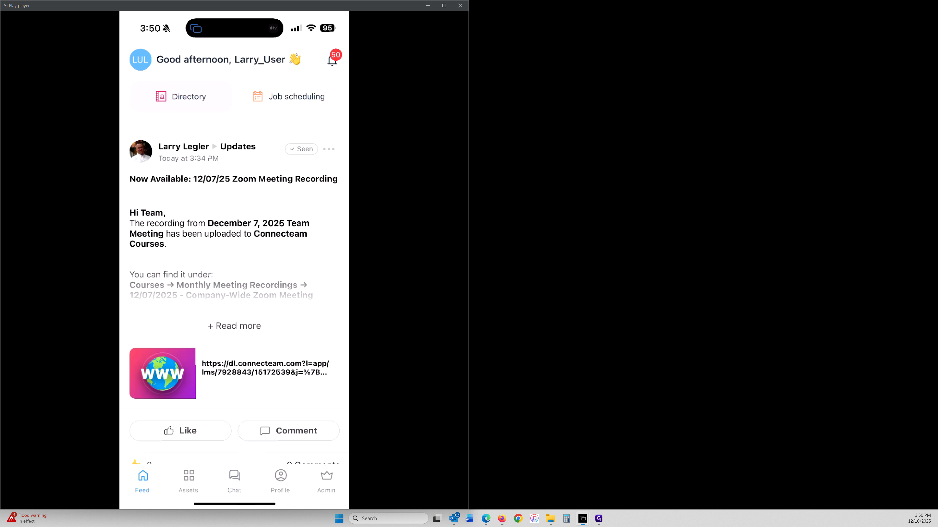 Step #1: Click "Feed" to view your home screen.