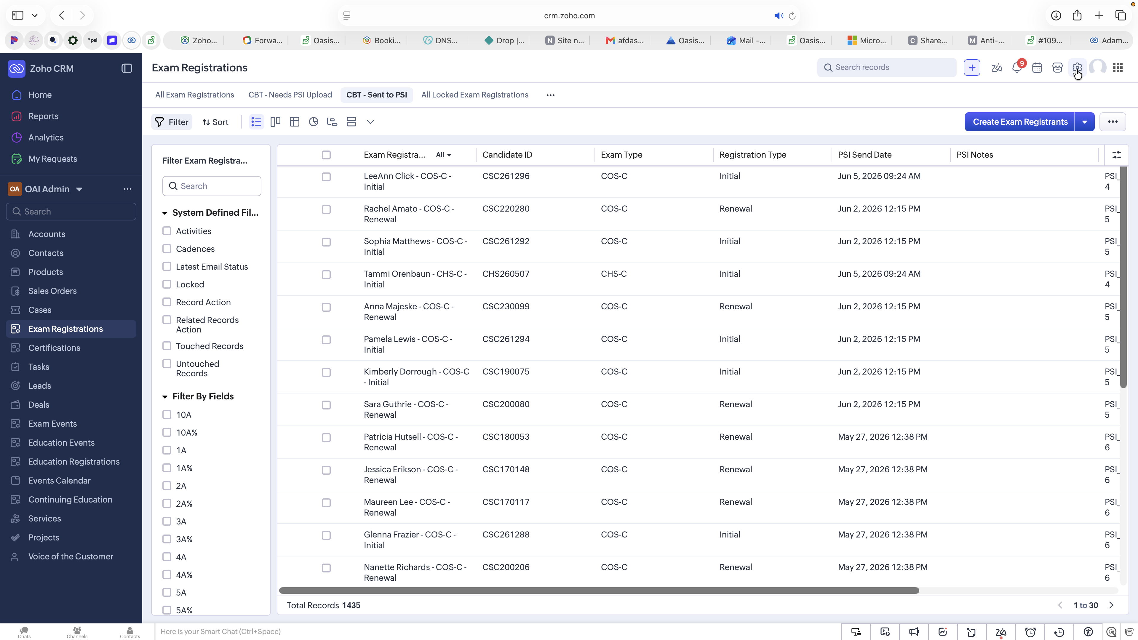 Step #1: Click the Settings (gear) icon in the top right navigation header.