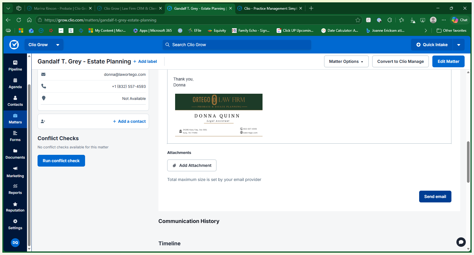 Step #16: Click Send email to dispatch the onboarding details to the client.