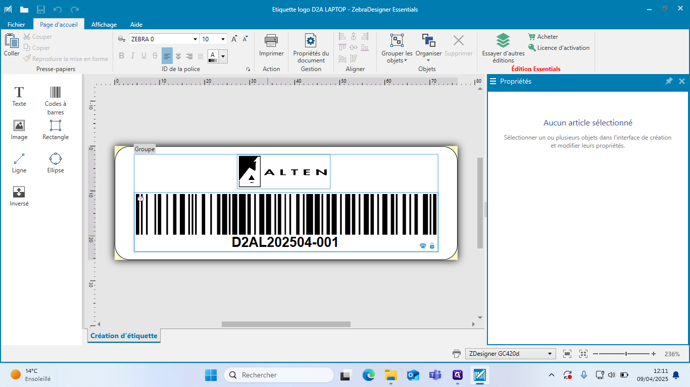 Step #3: Double-cliquez sur "D2AL202504-001"Double-cliquez ici