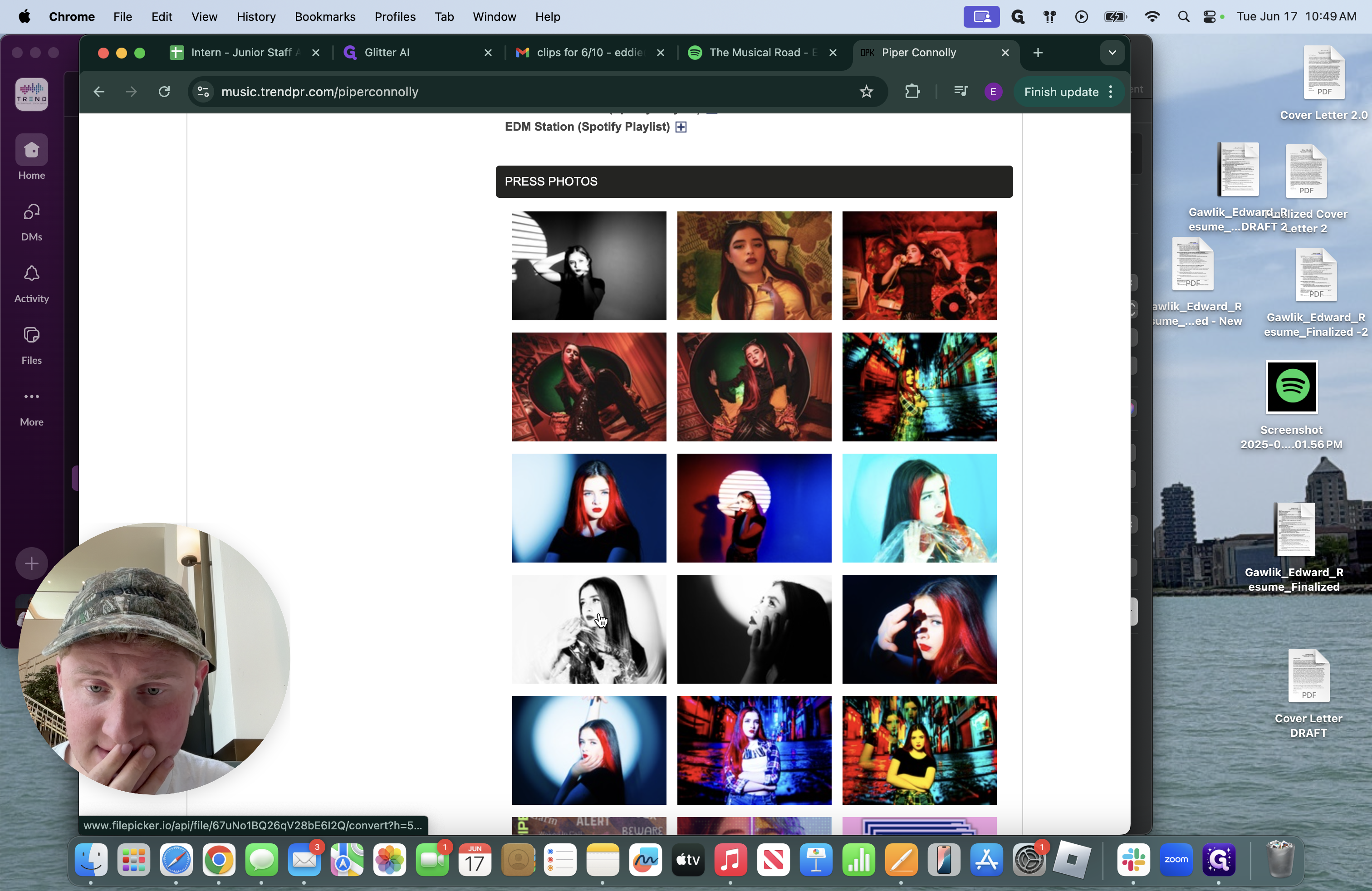 Step #3: Click on the specific photo and hit " click to download high resolution" 