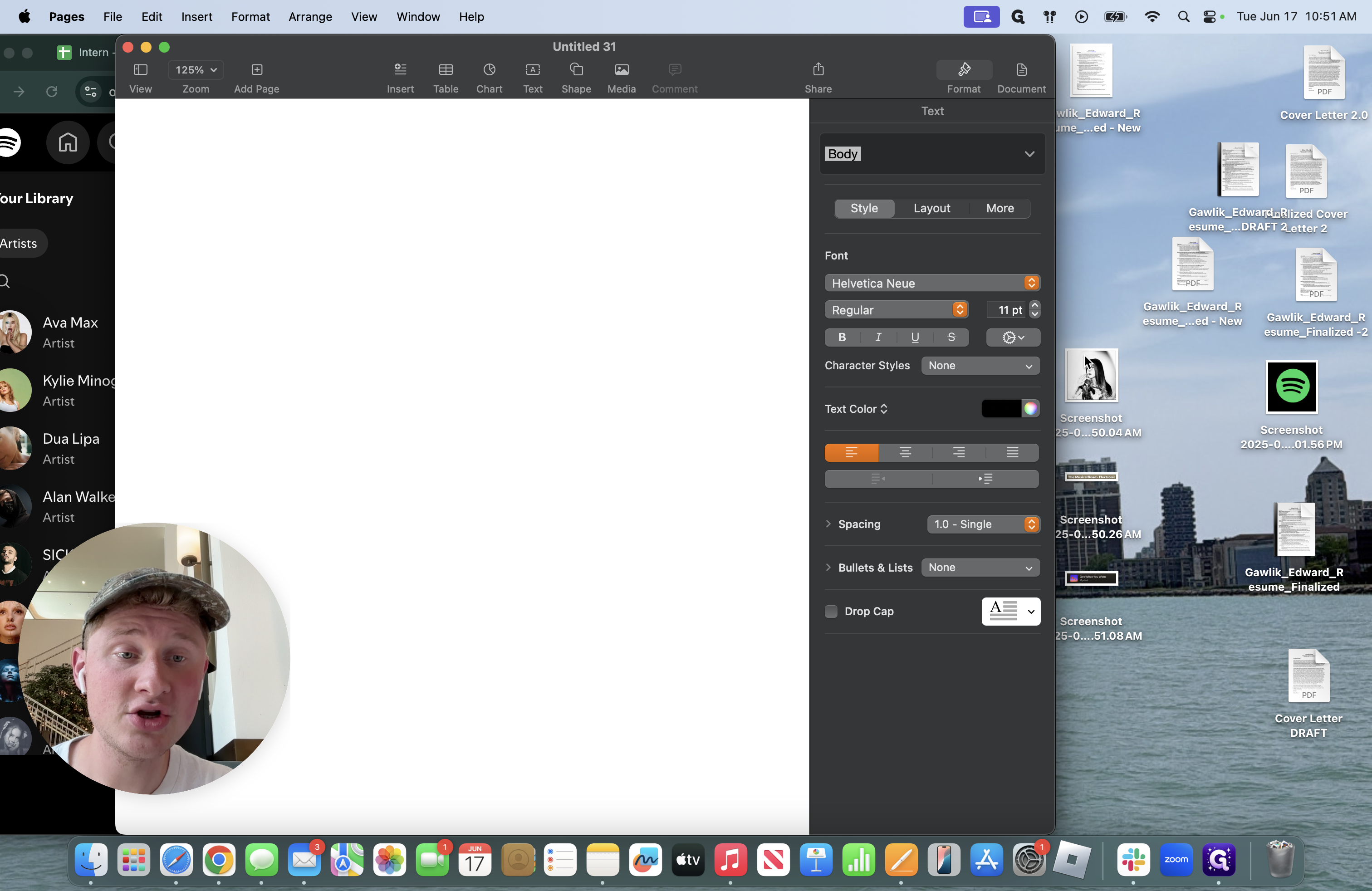 Step #6: Drag all your elements onto the Pages applications to begin making the clipping