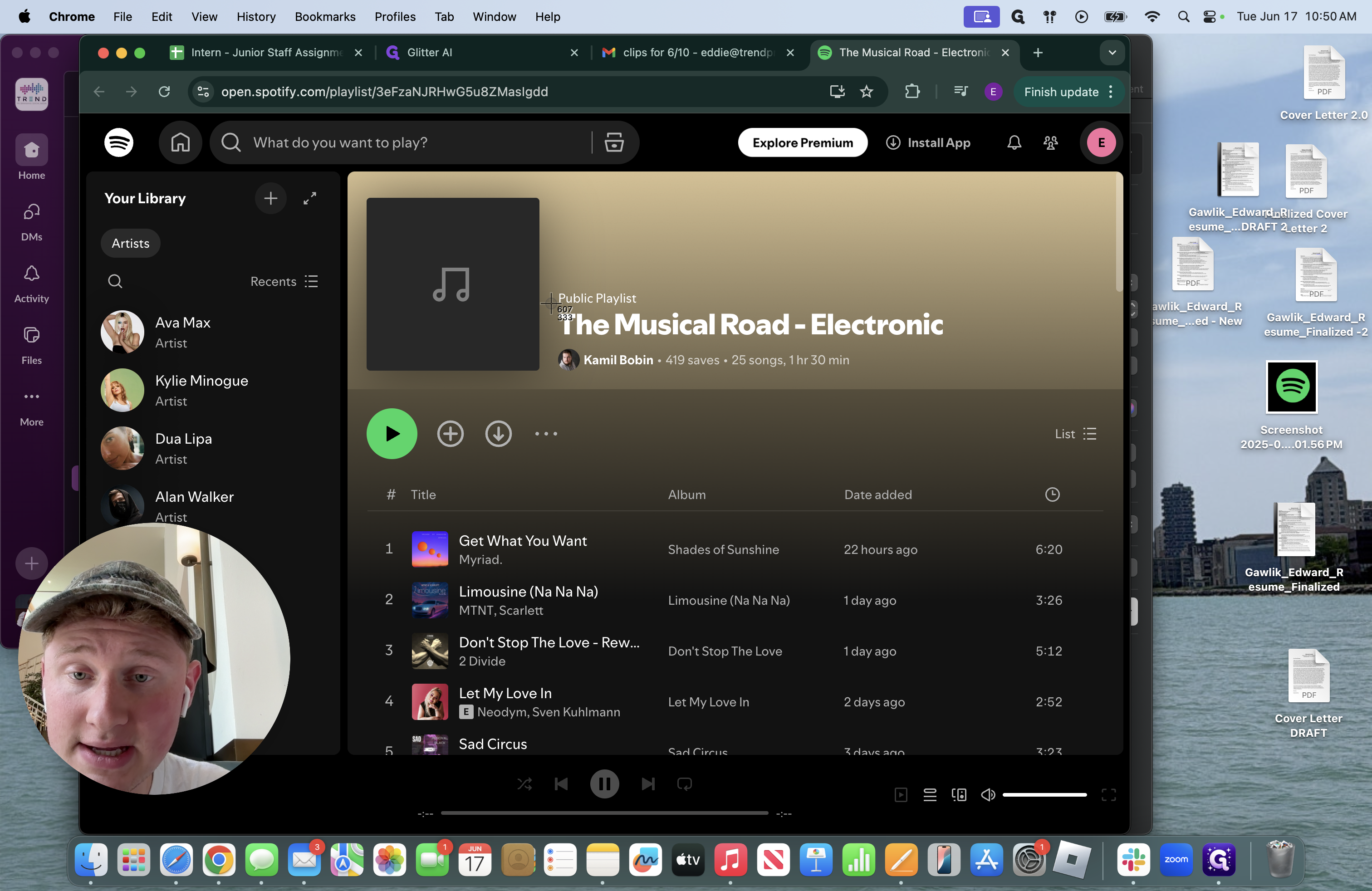 Step #4: Take a look at what details the Spotify playlist gives you