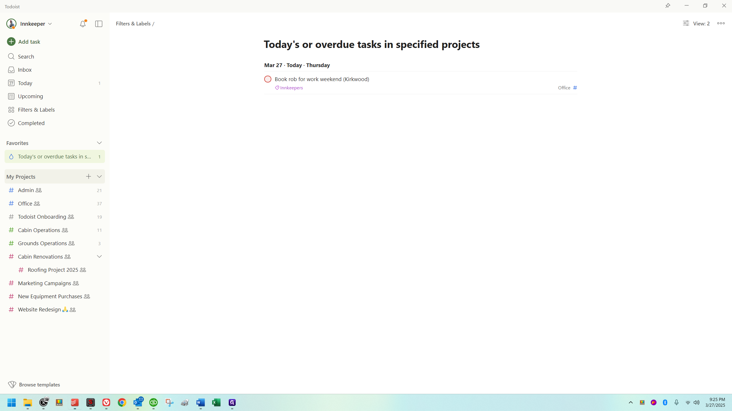 Step #13: Click on "My Projects"