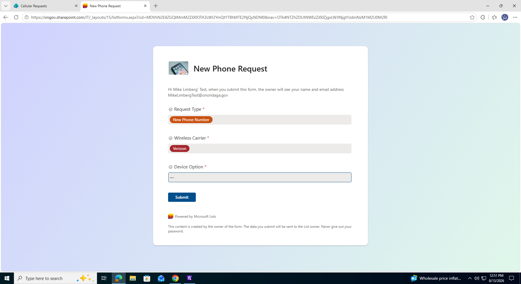 Step #5: Click the Device Option dropdown menu.