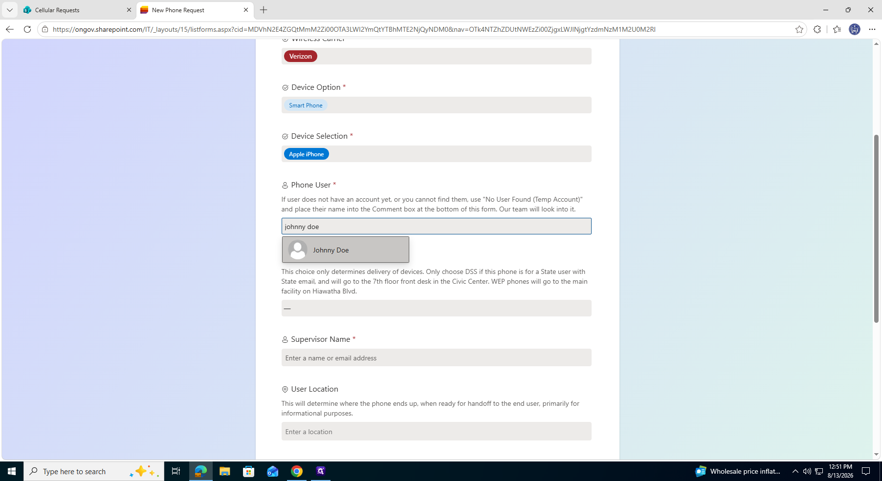 Step #11: Click on the correct user profile from the search results to assign them.