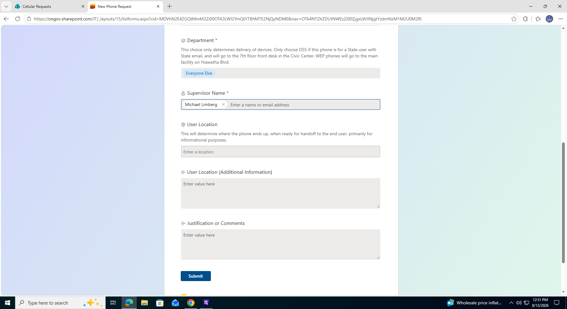 Step #18: Click into the User Location field. This field can be free form text, or it can search for addresses, either are acceptable.