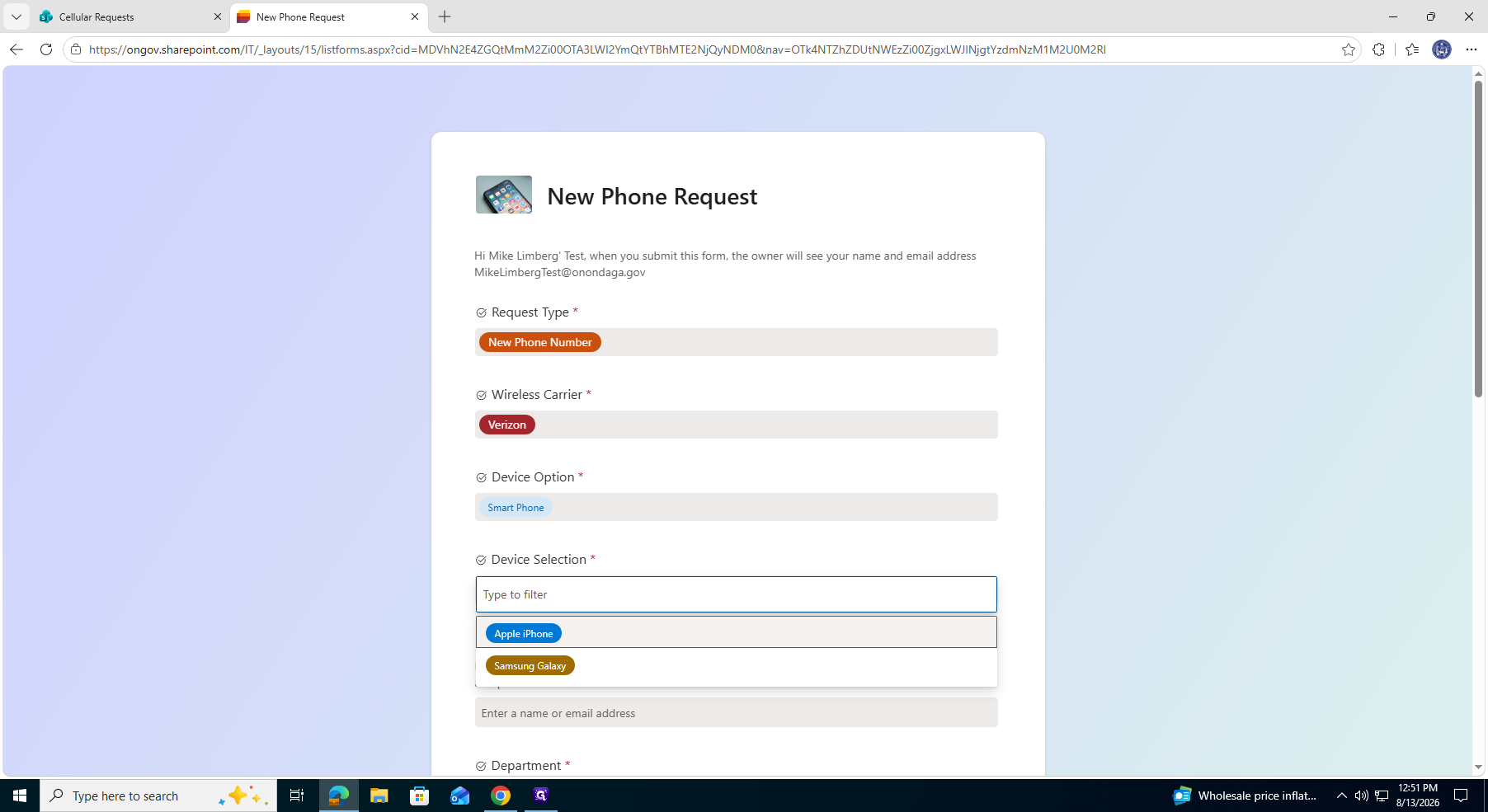 Step #8: Select the specific device model, such as iPhone.