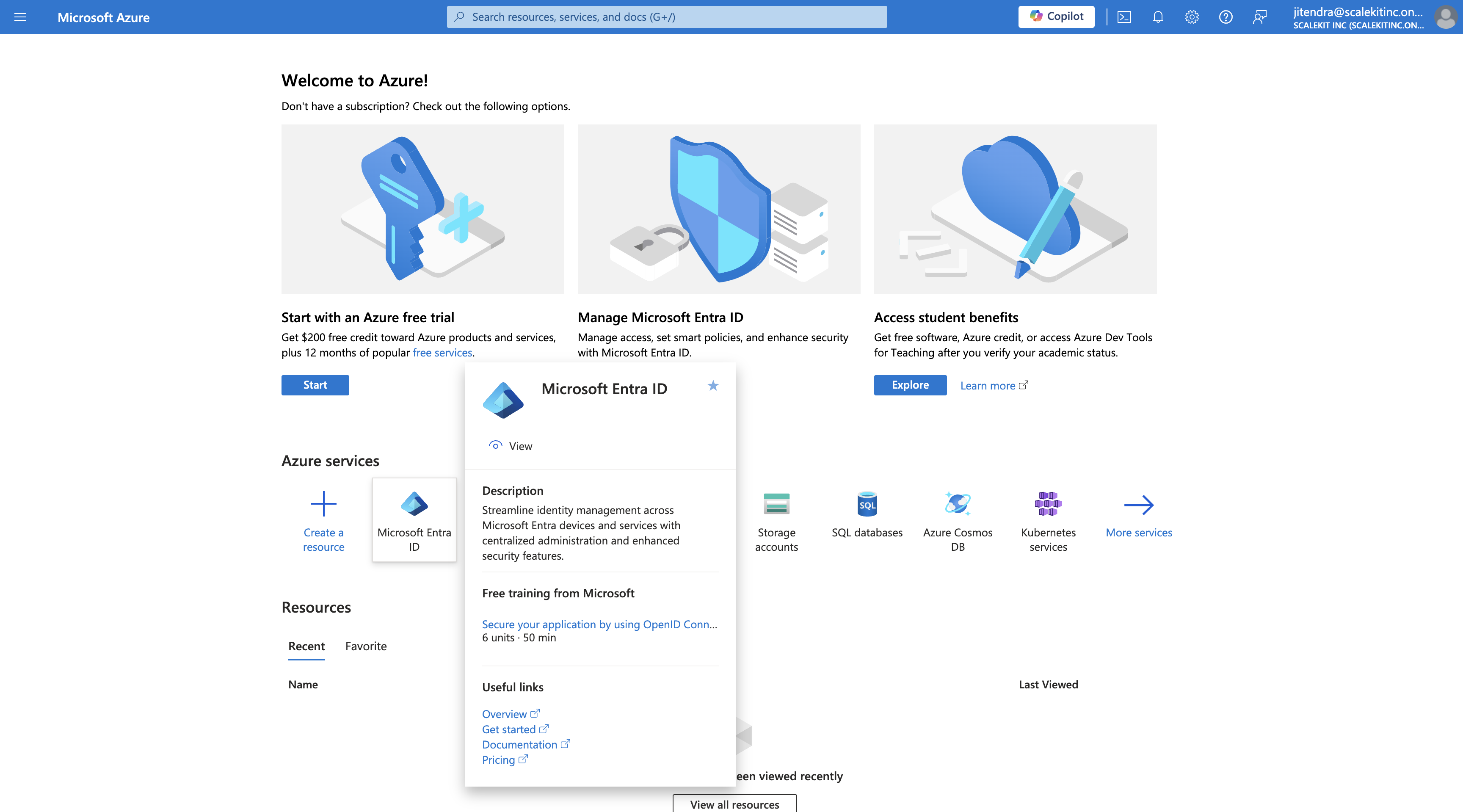Step #3: Click on "Microsoft Entra ID"