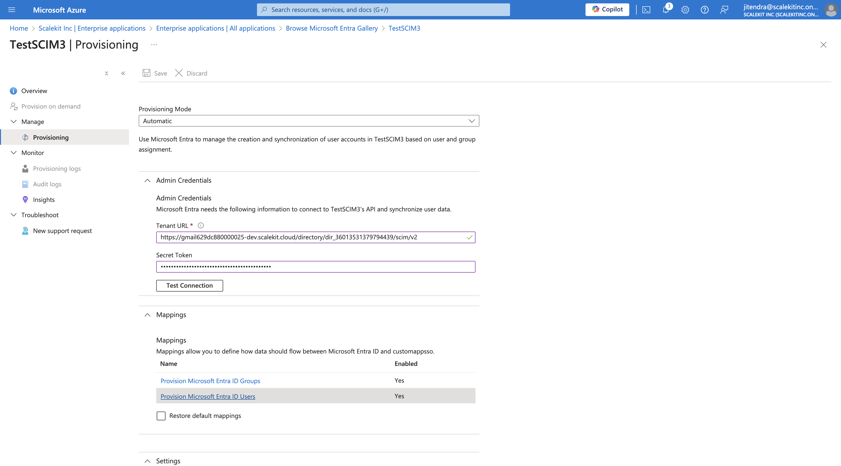 Step #38: Click on "Provision Microsoft Entra ID Users"